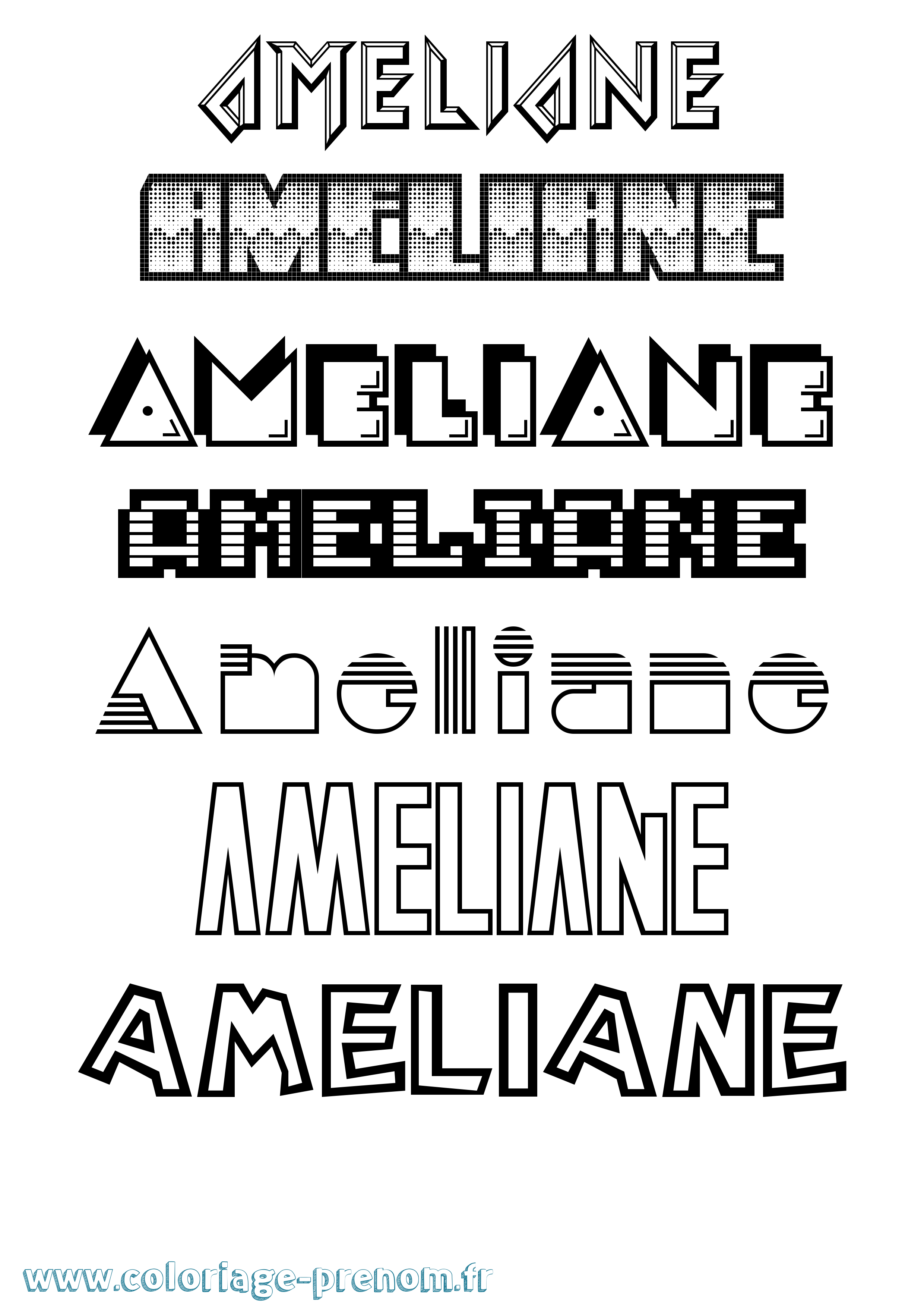 Coloriage Ameliane Jeux Vidéos Coloriage prénom Ameliane Jeux Vidéos