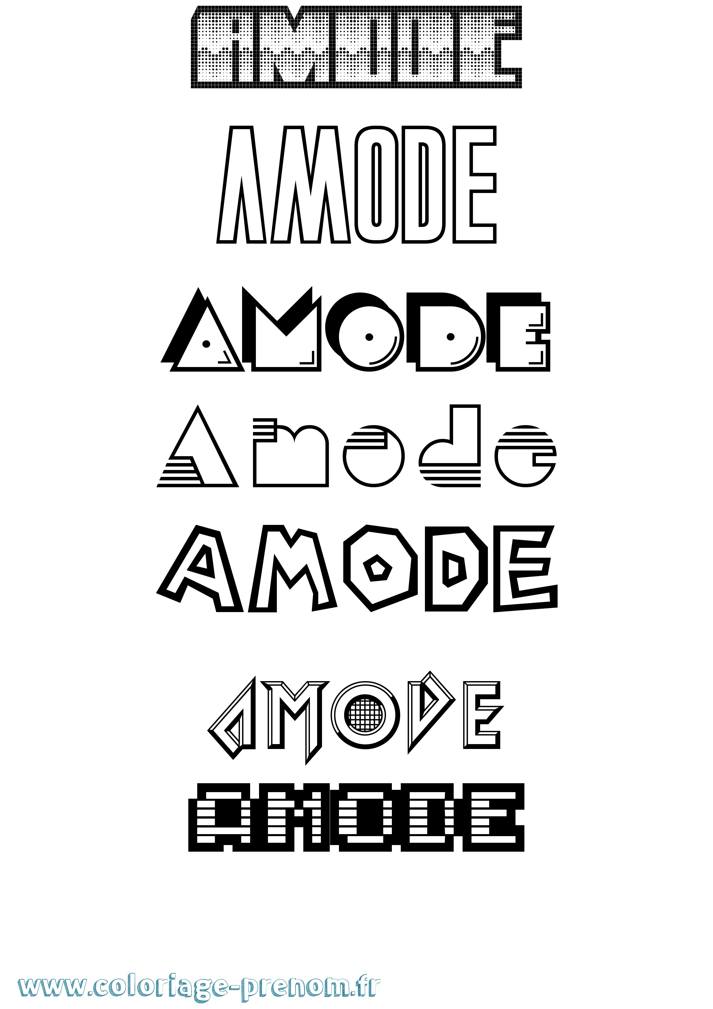 Coloriage Amode Jeux Vidéos Coloriage prénom Amode Jeux Vidéos