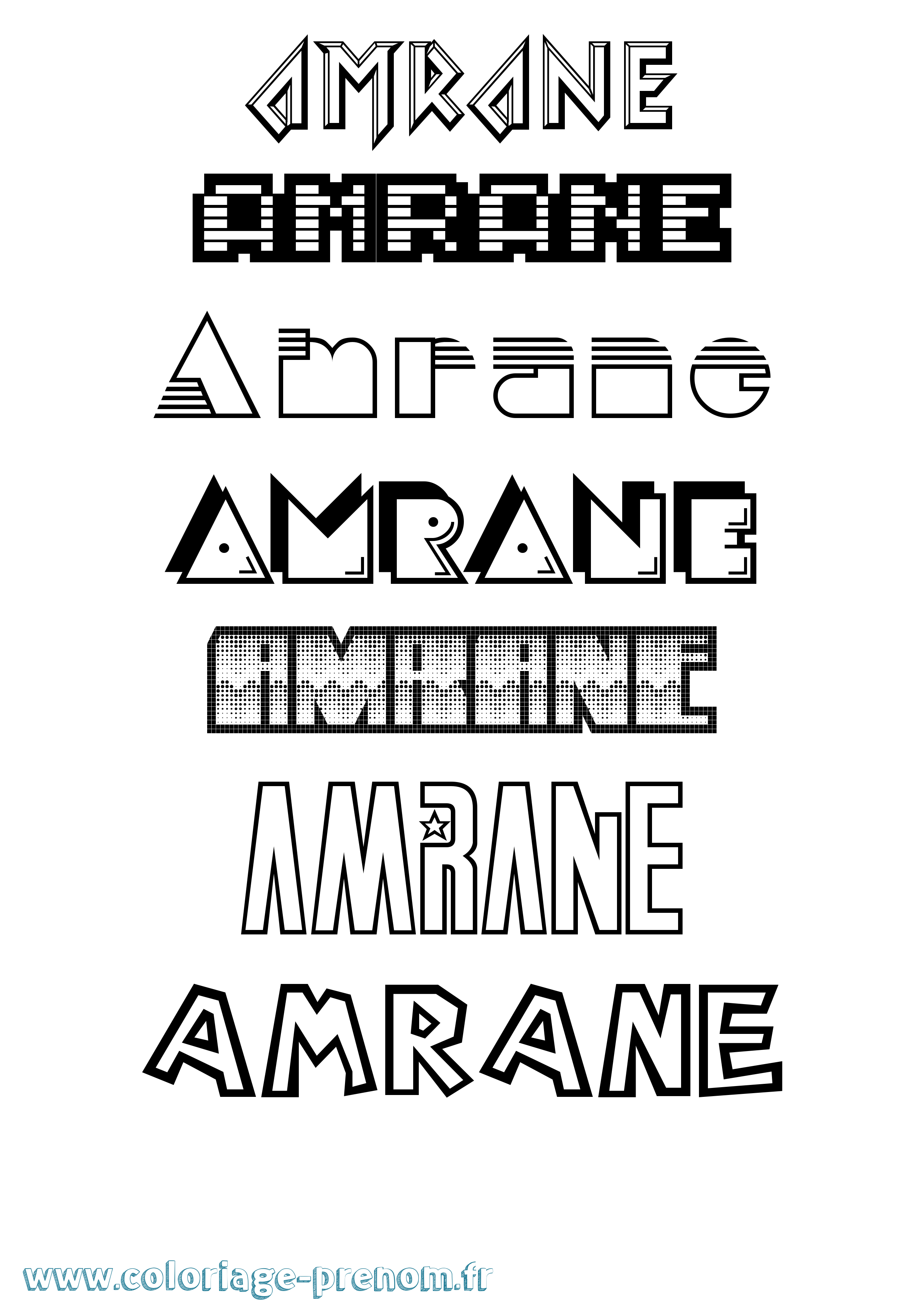 Coloriage Amrane Jeux Vidéos Coloriage prénom Amrane Jeux Vidéos