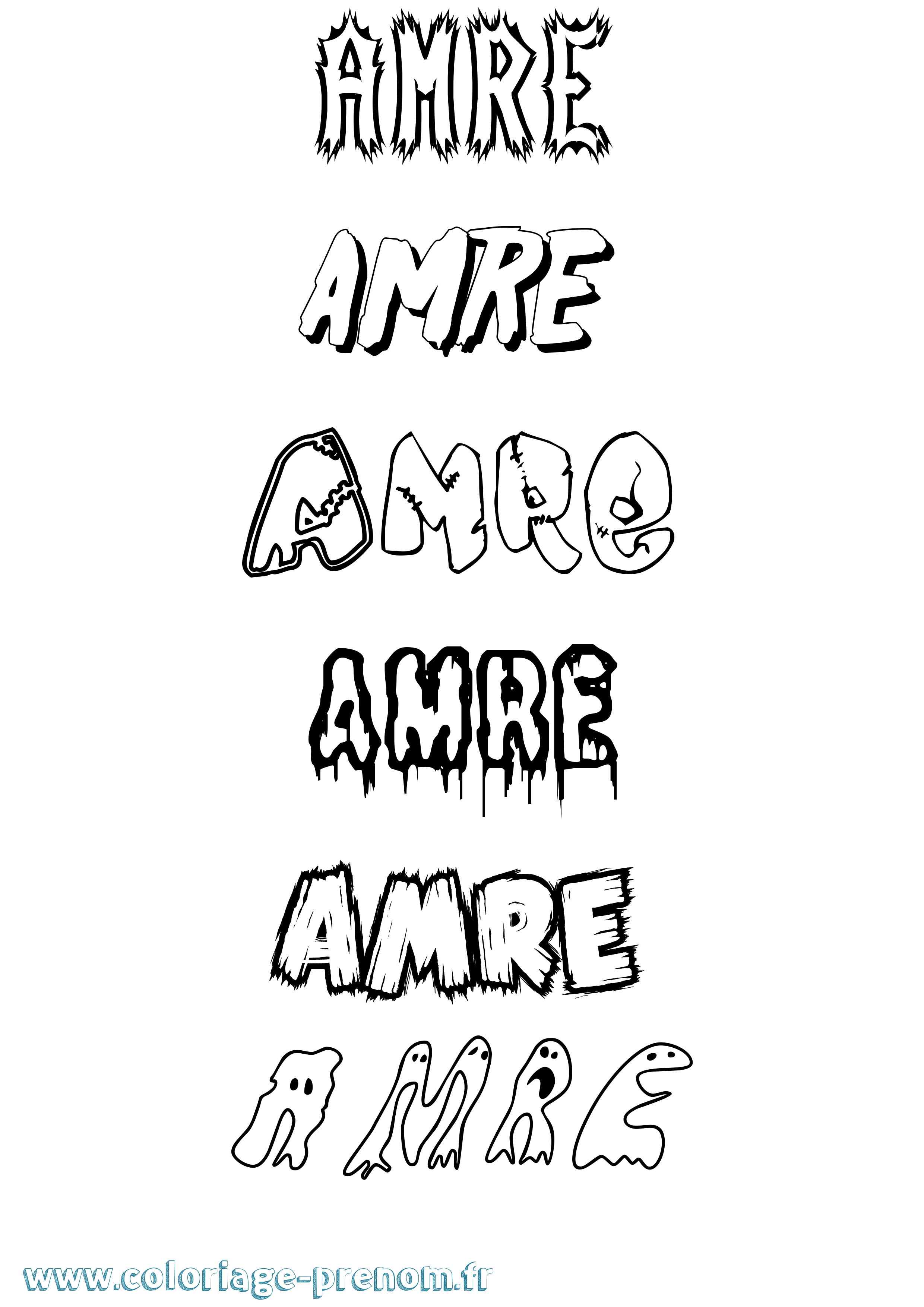 Coloriage Amre Frisson Coloriage prénom Amre Frisson