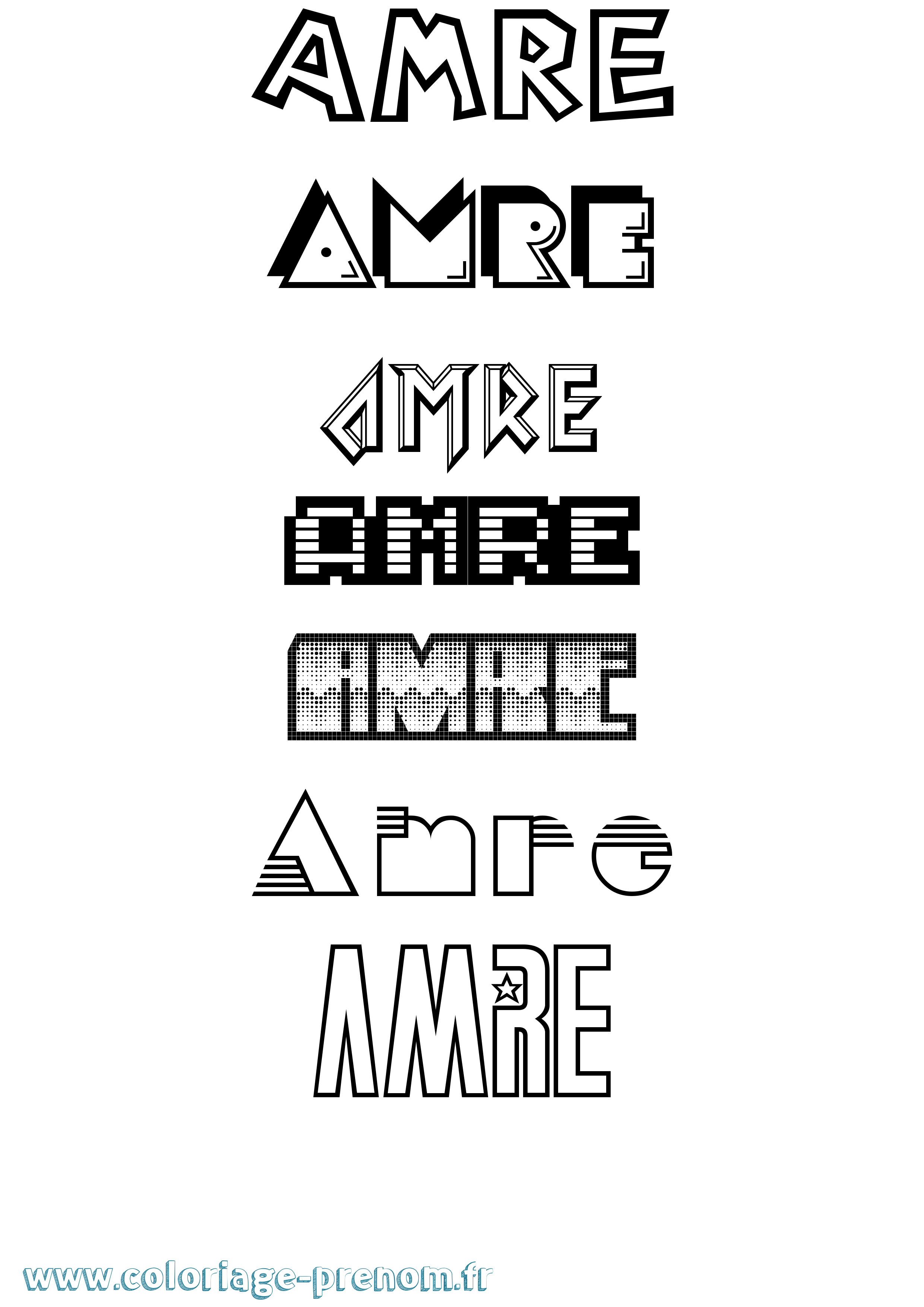 Coloriage Amre Jeux Vidéos Coloriage prénom Amre Jeux Vidéos