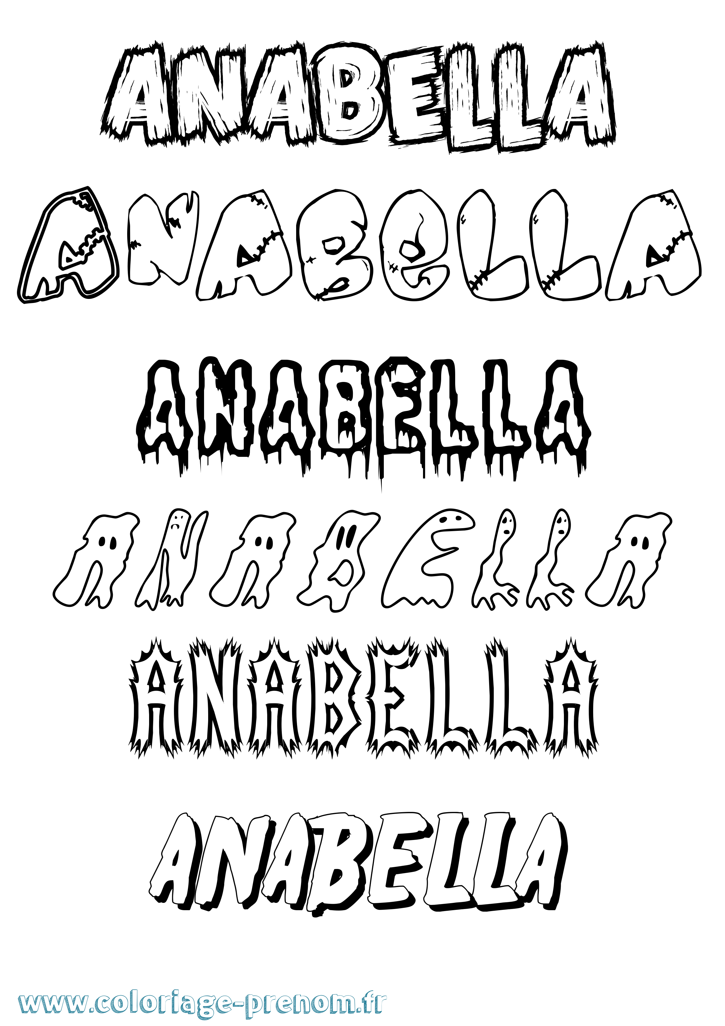 Coloriage prénom Anabella Frisson
