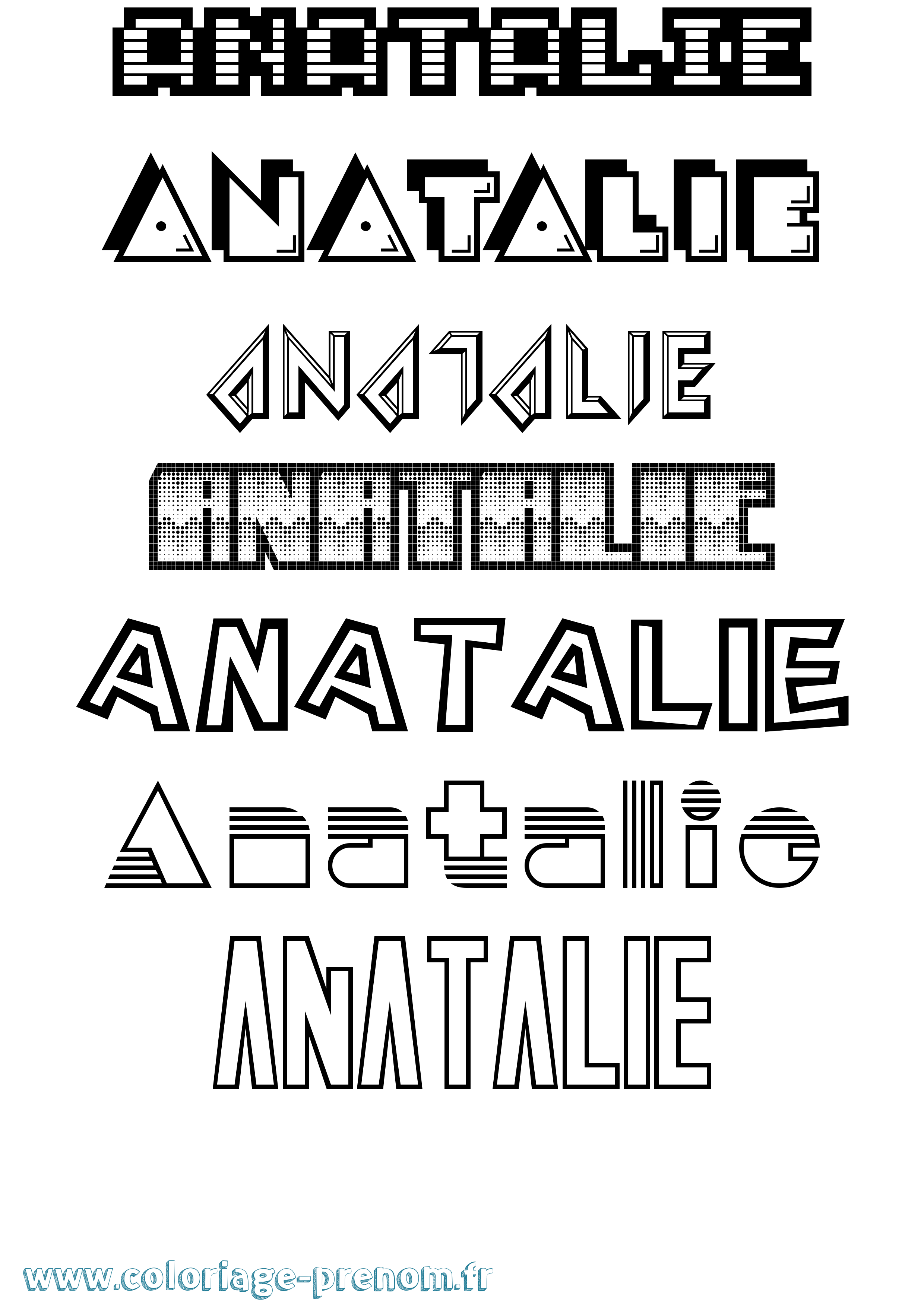 Coloriage Anatalie Jeux Vidéos Coloriage prénom Anatalie Jeux Vidéos