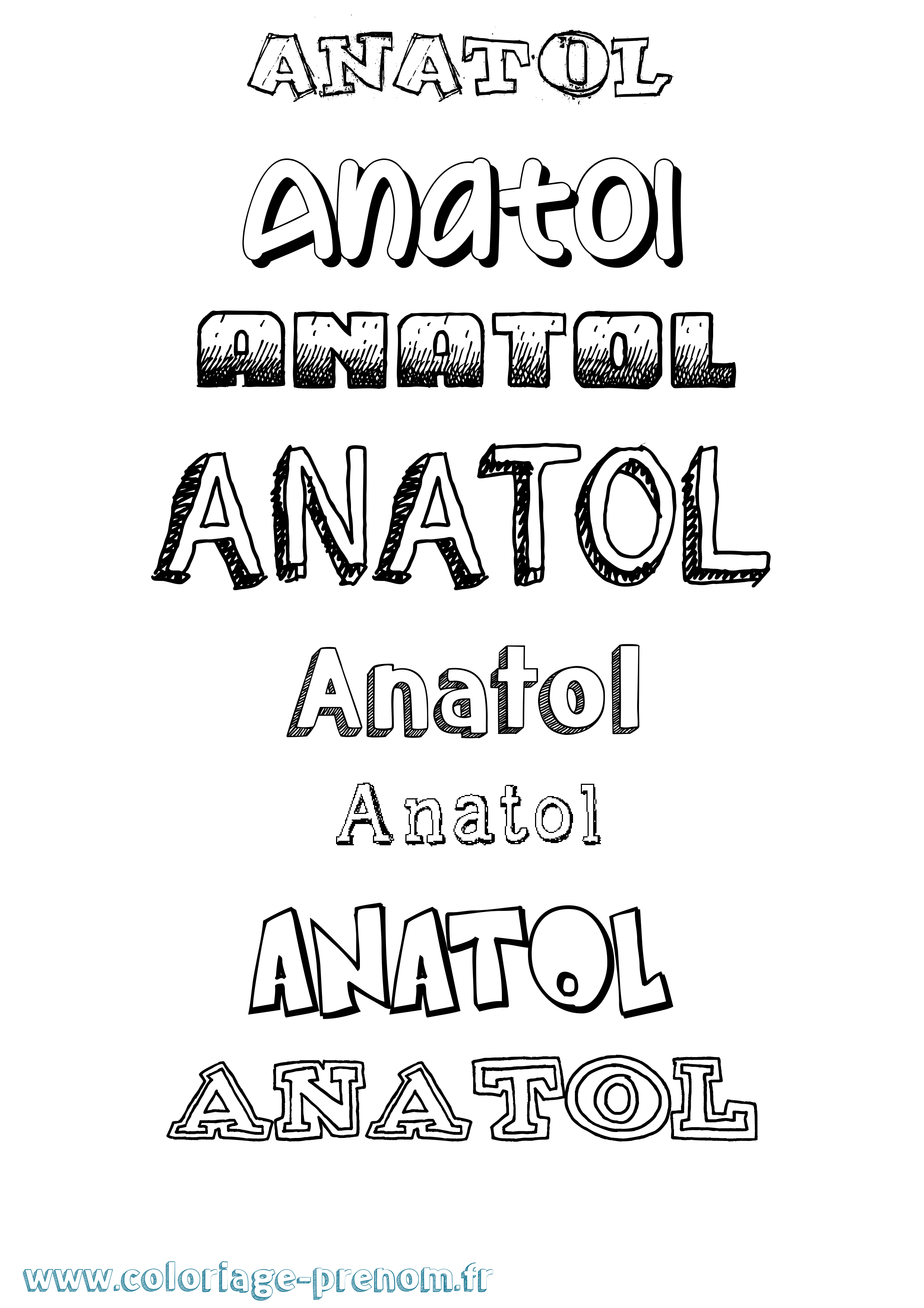 Coloriage prénom Anatol Dessiné