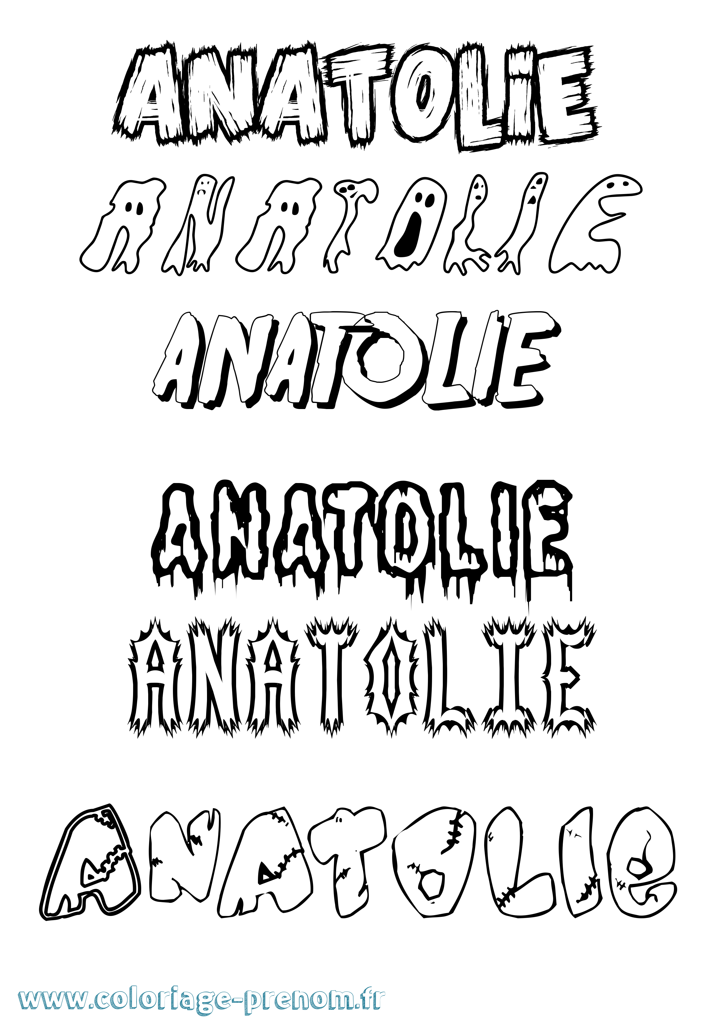 Coloriage prénom Anatolie Frisson