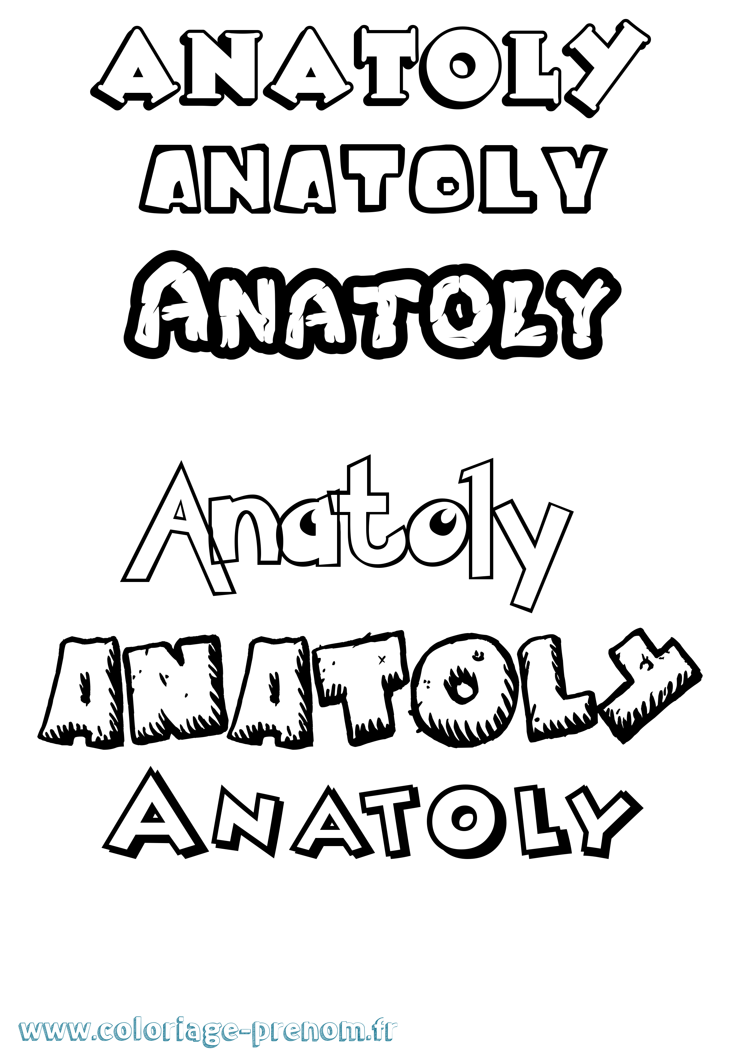 Coloriage Anatoly Dessin Animé Coloriage prénom Anatoly Dessin Animé
