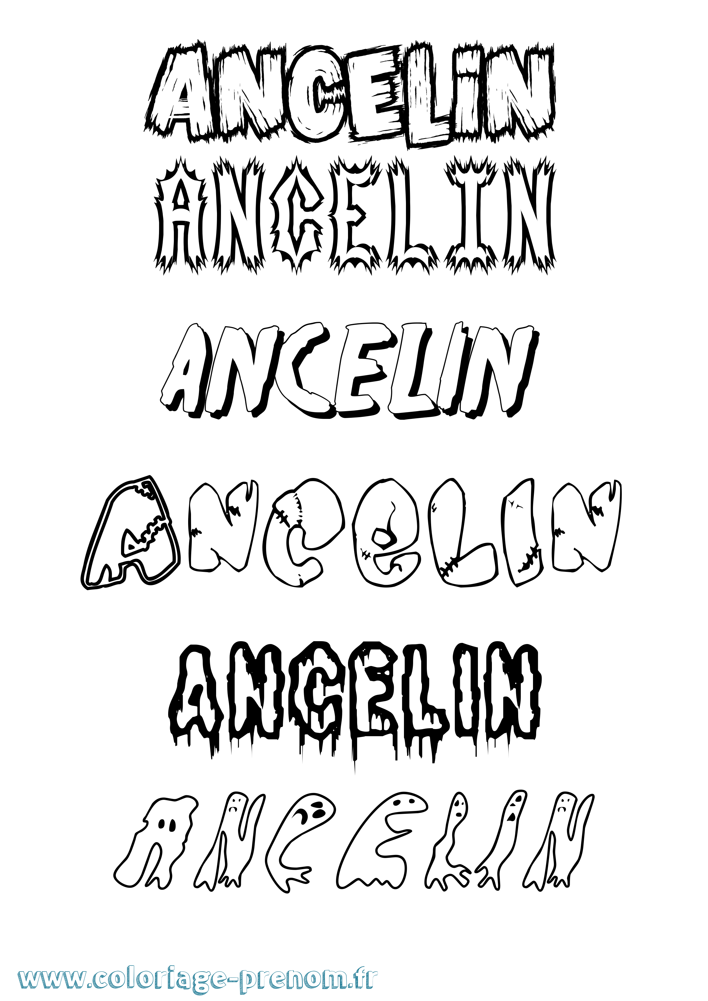 Coloriage prénom Ancelin Frisson