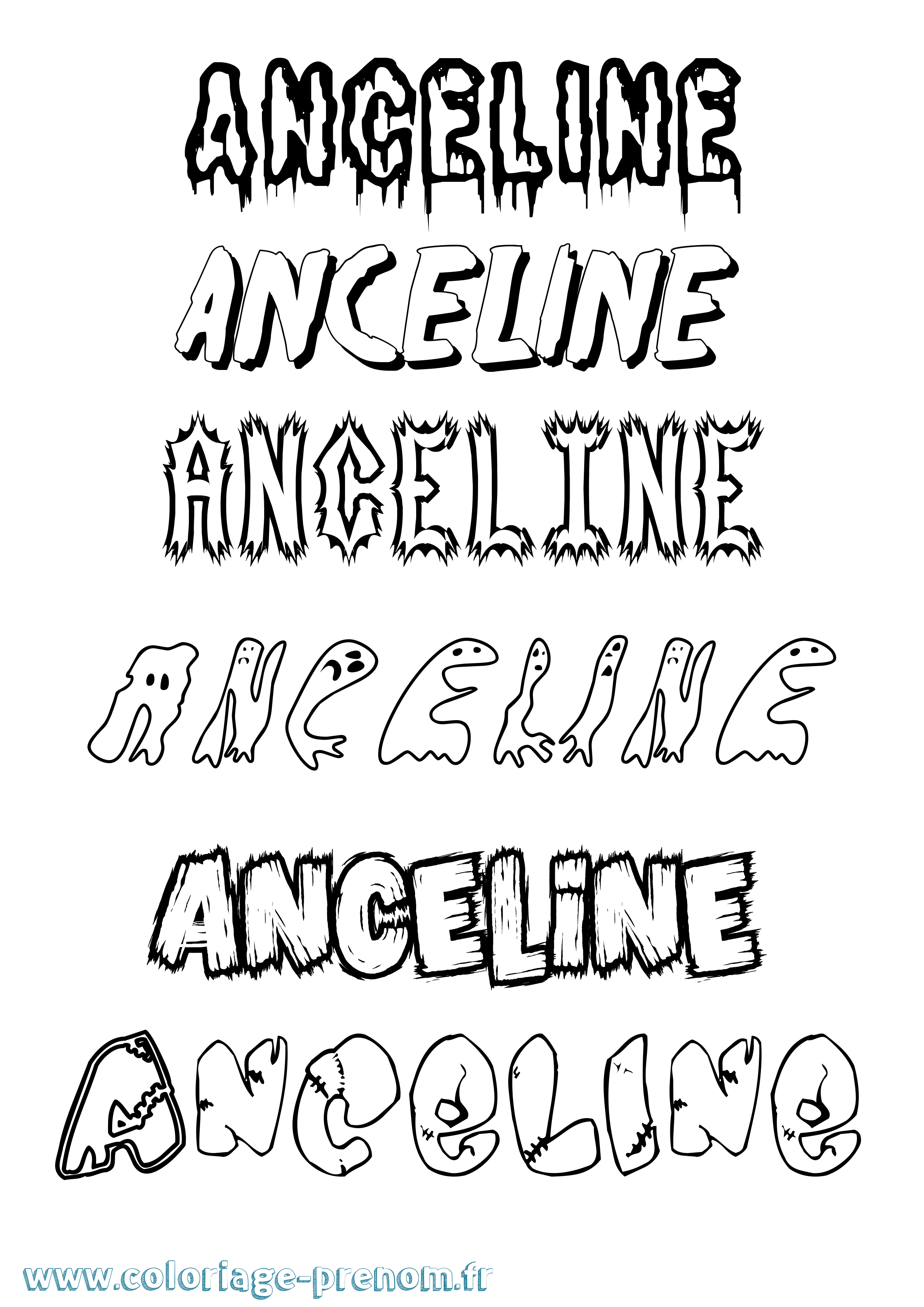 Coloriage Anceline Frisson Coloriage prénom Anceline Frisson