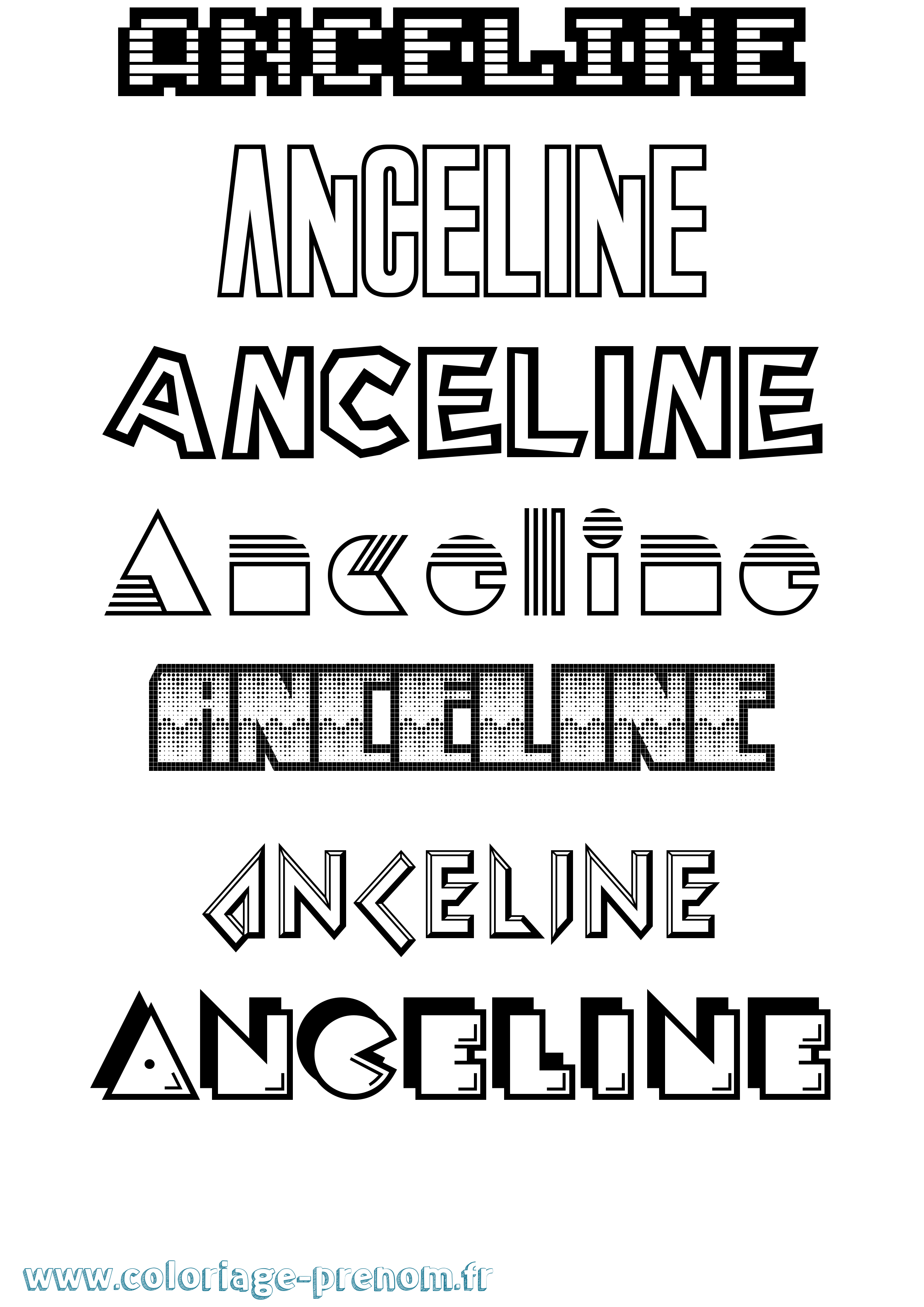 Coloriage prénom Anceline Jeux Vidéos