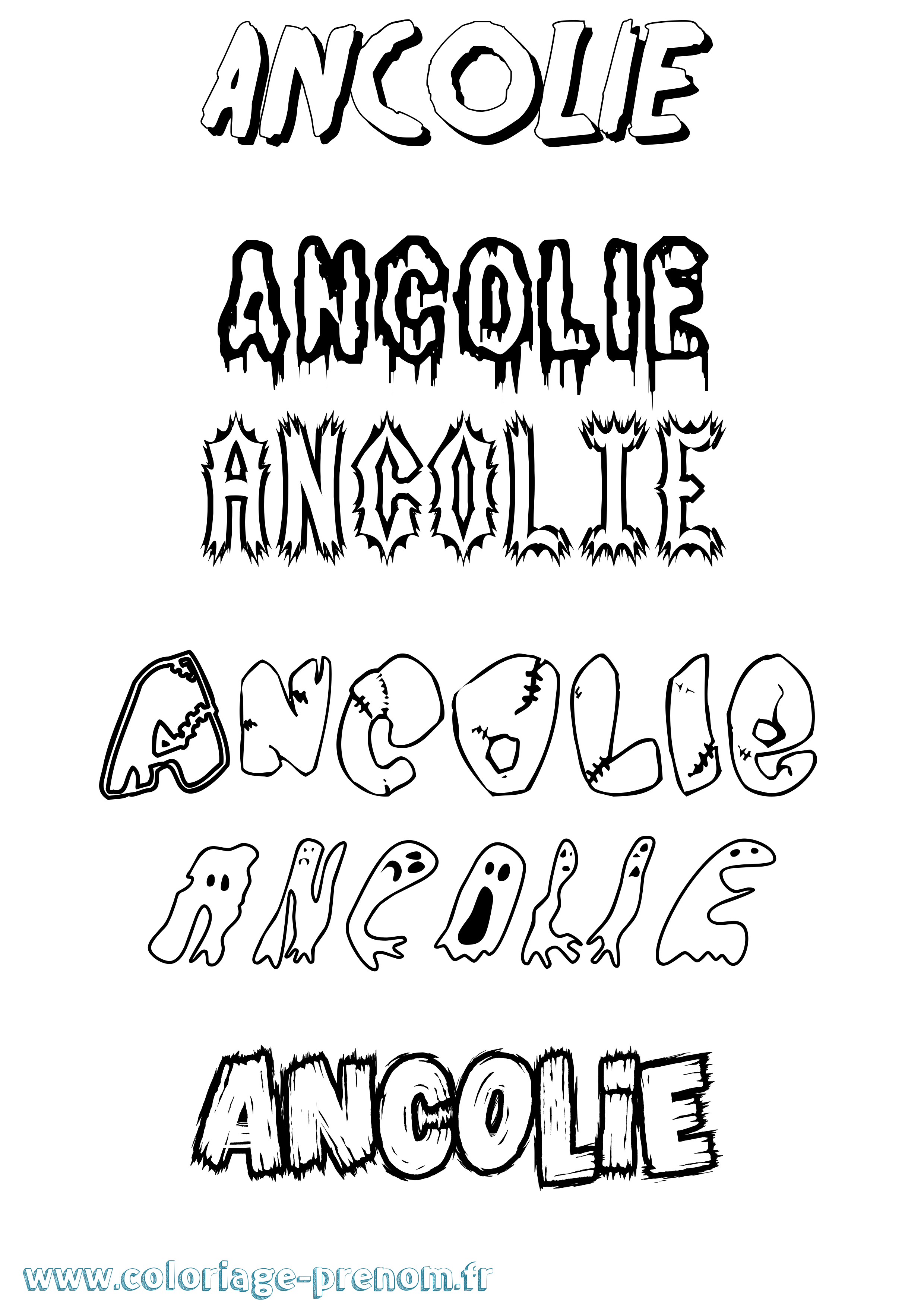 Coloriage prénom Ancolie Frisson