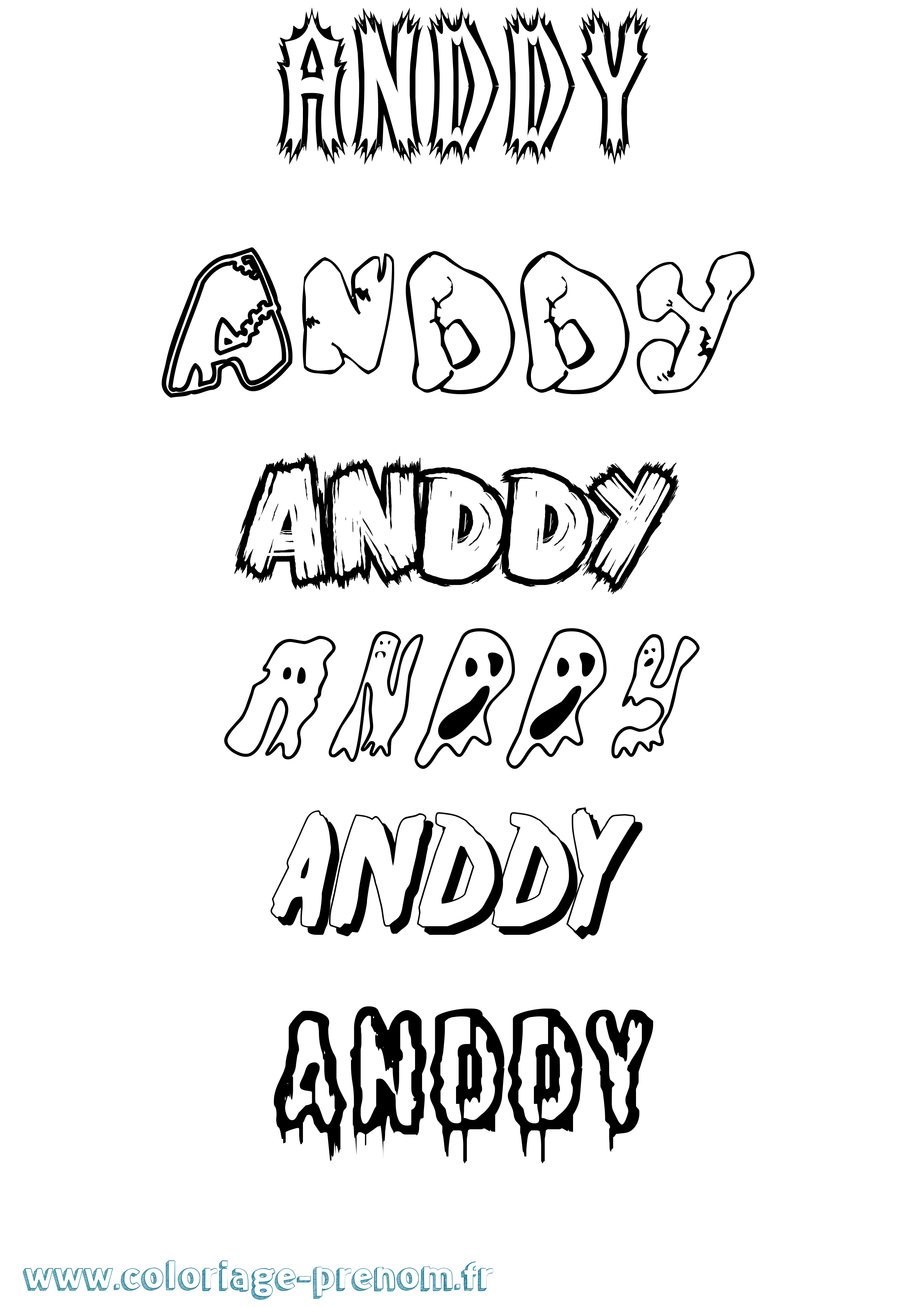 Coloriage prénom Anddy Frisson