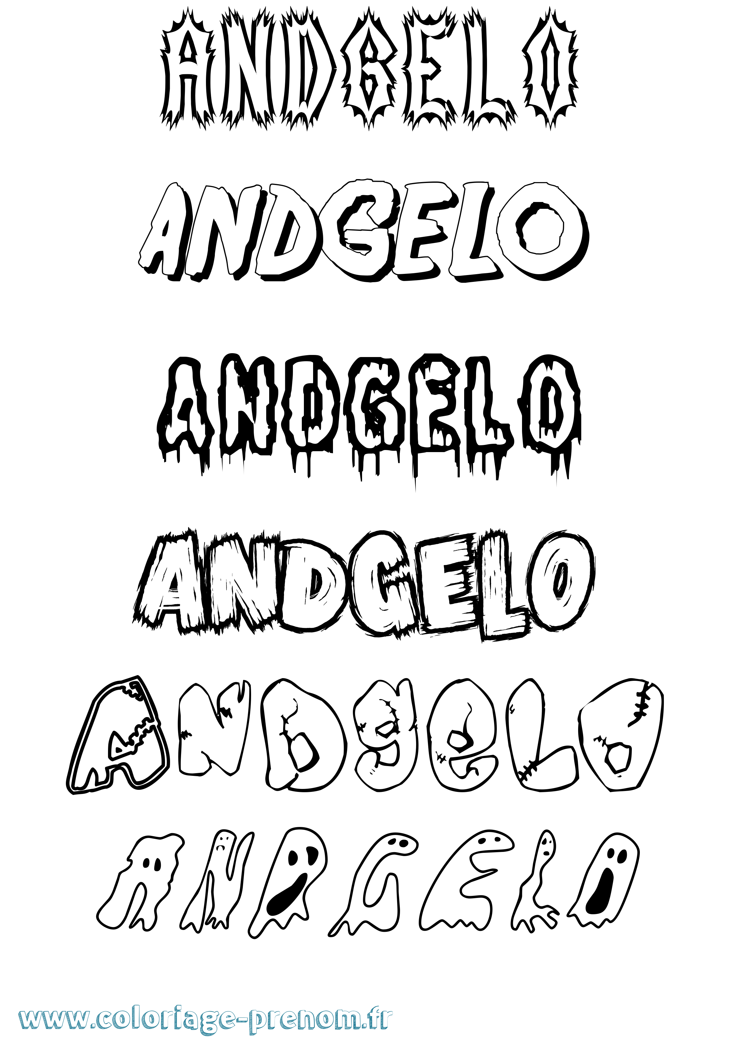 Coloriage prénom Andgelo Frisson