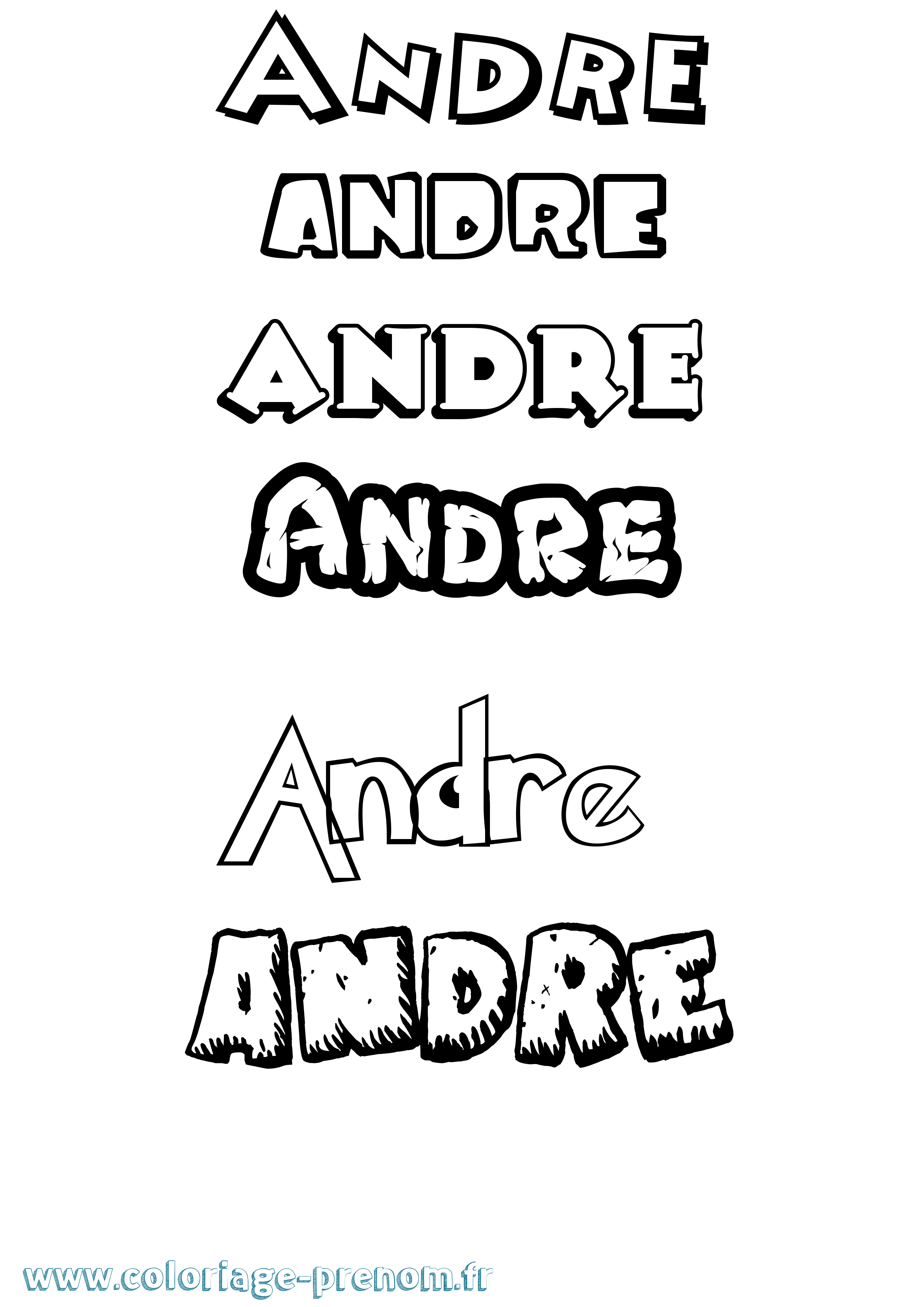 Coloriage prénom Andre Dessin Animé