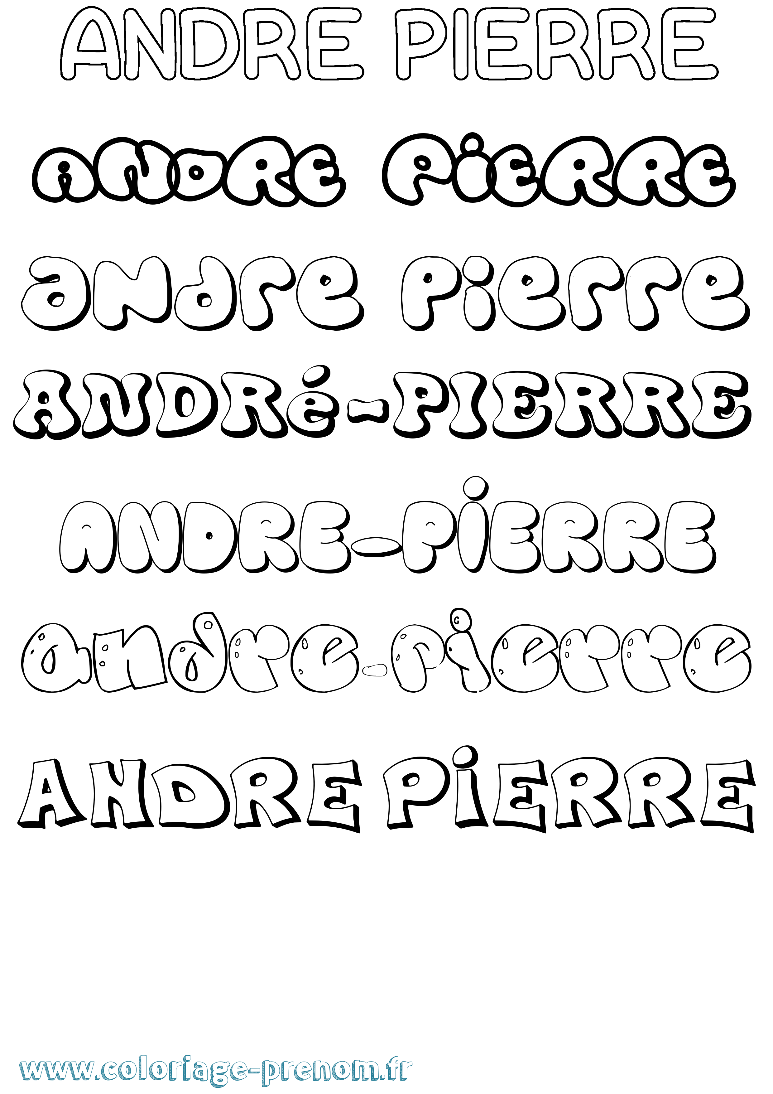 Coloriage prénom André-Pierre Bubble