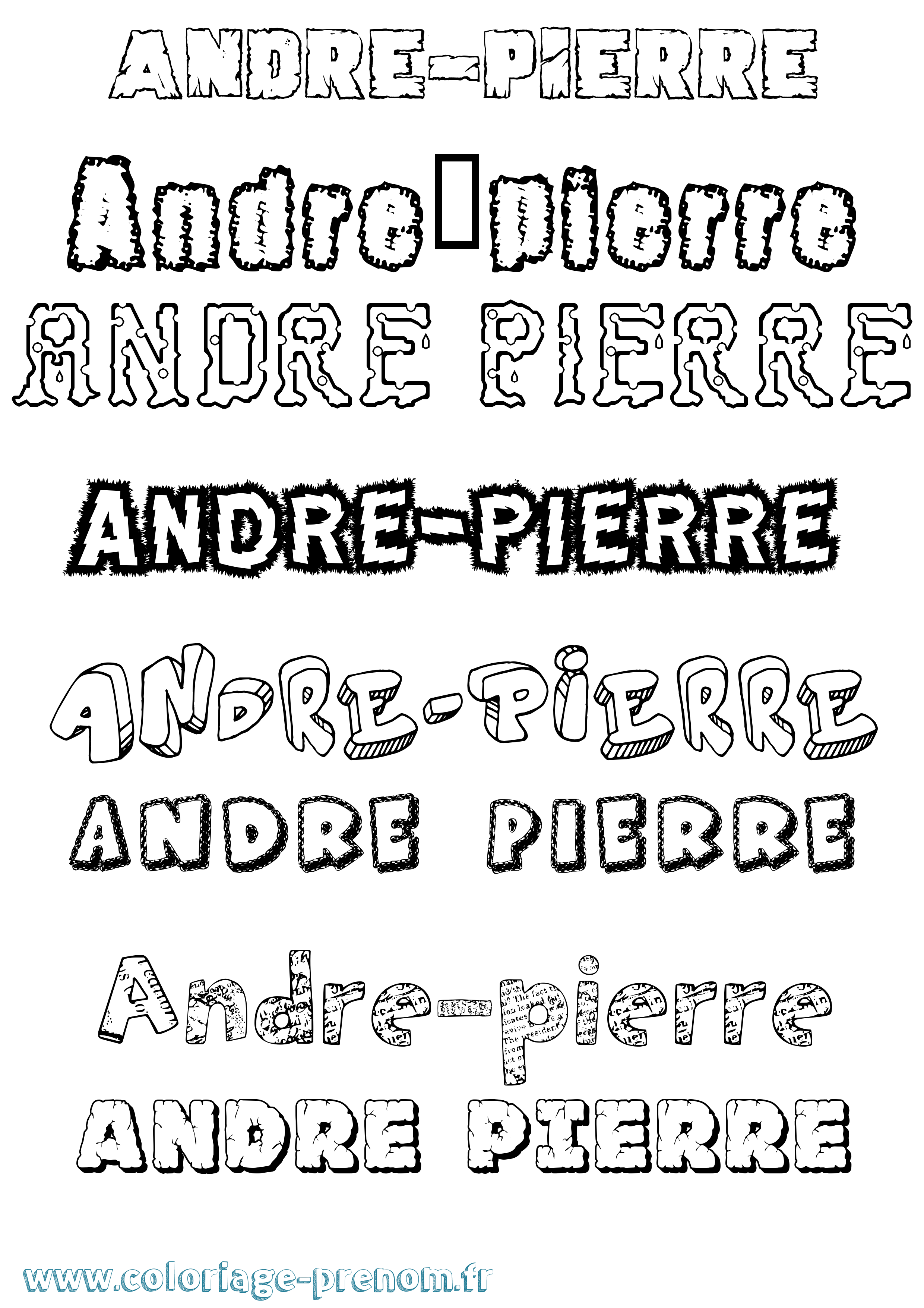Coloriage prénom André-Pierre Destructuré