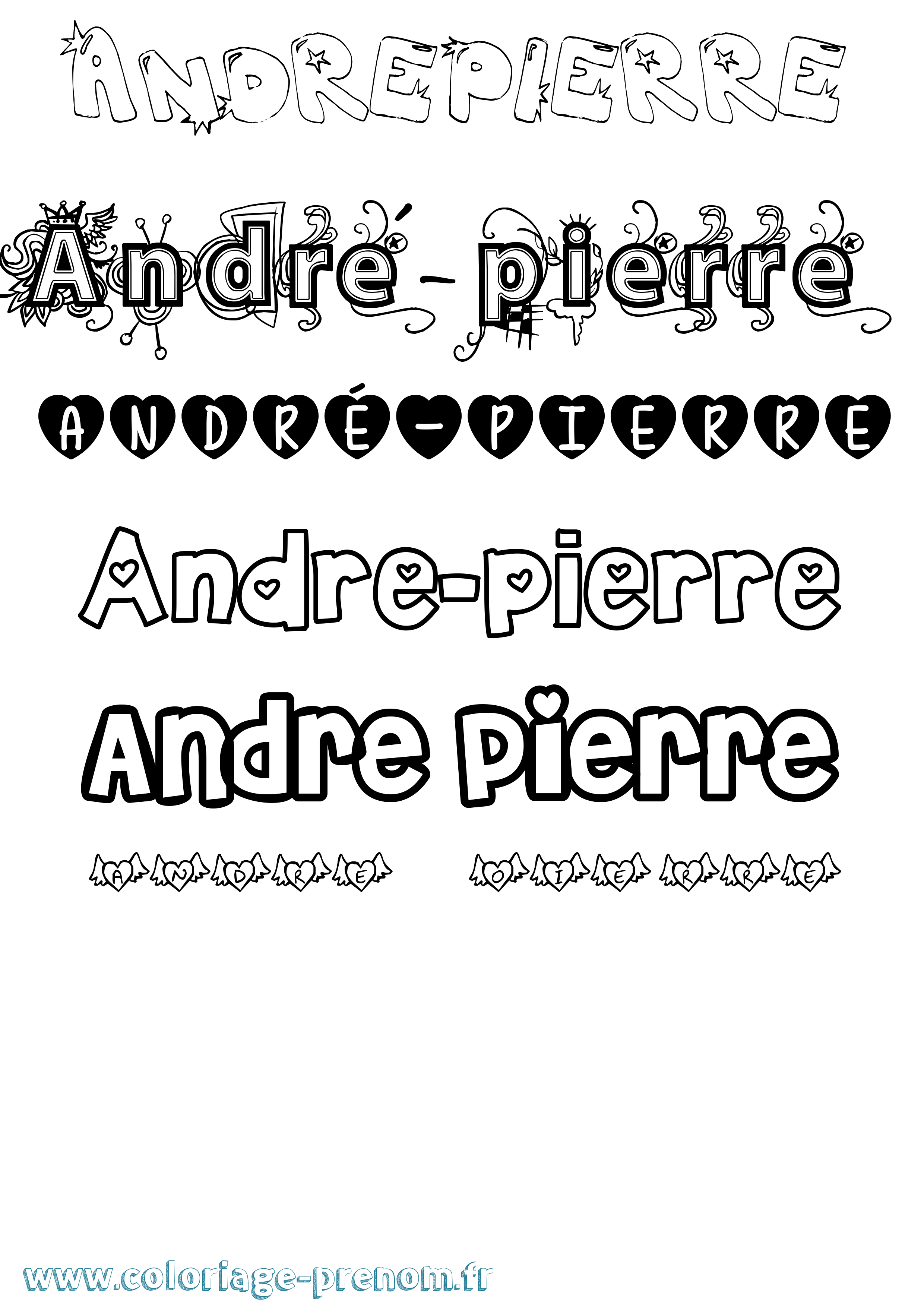 Coloriage prénom André-Pierre Girly