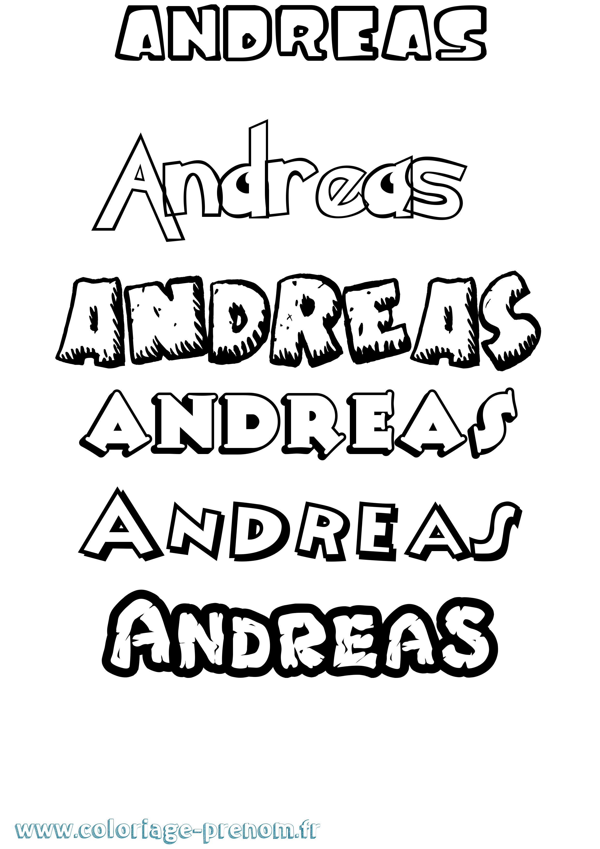 Coloriage prénom Andreas