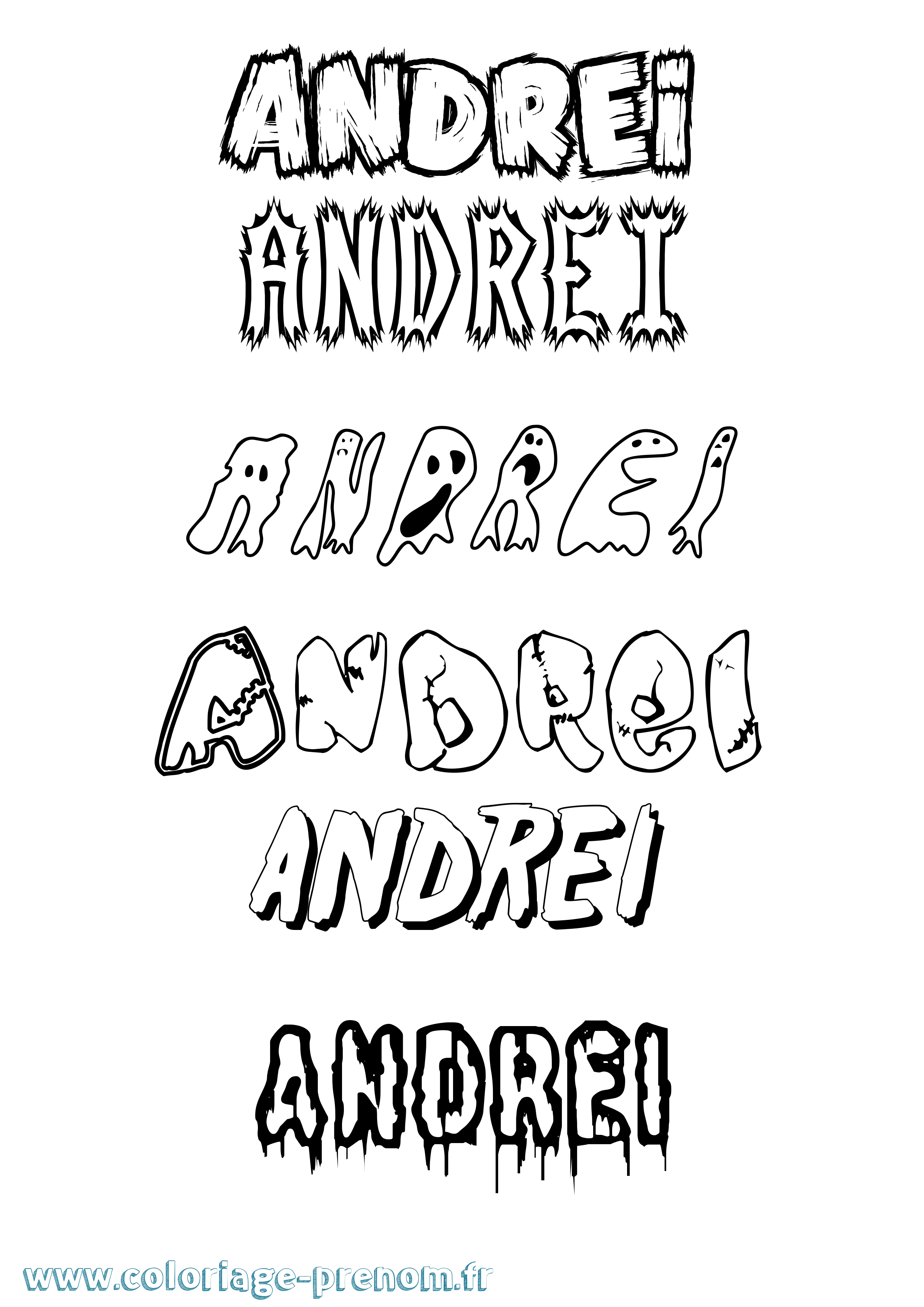 Coloriage Andrei Coloriage prénom Andrei