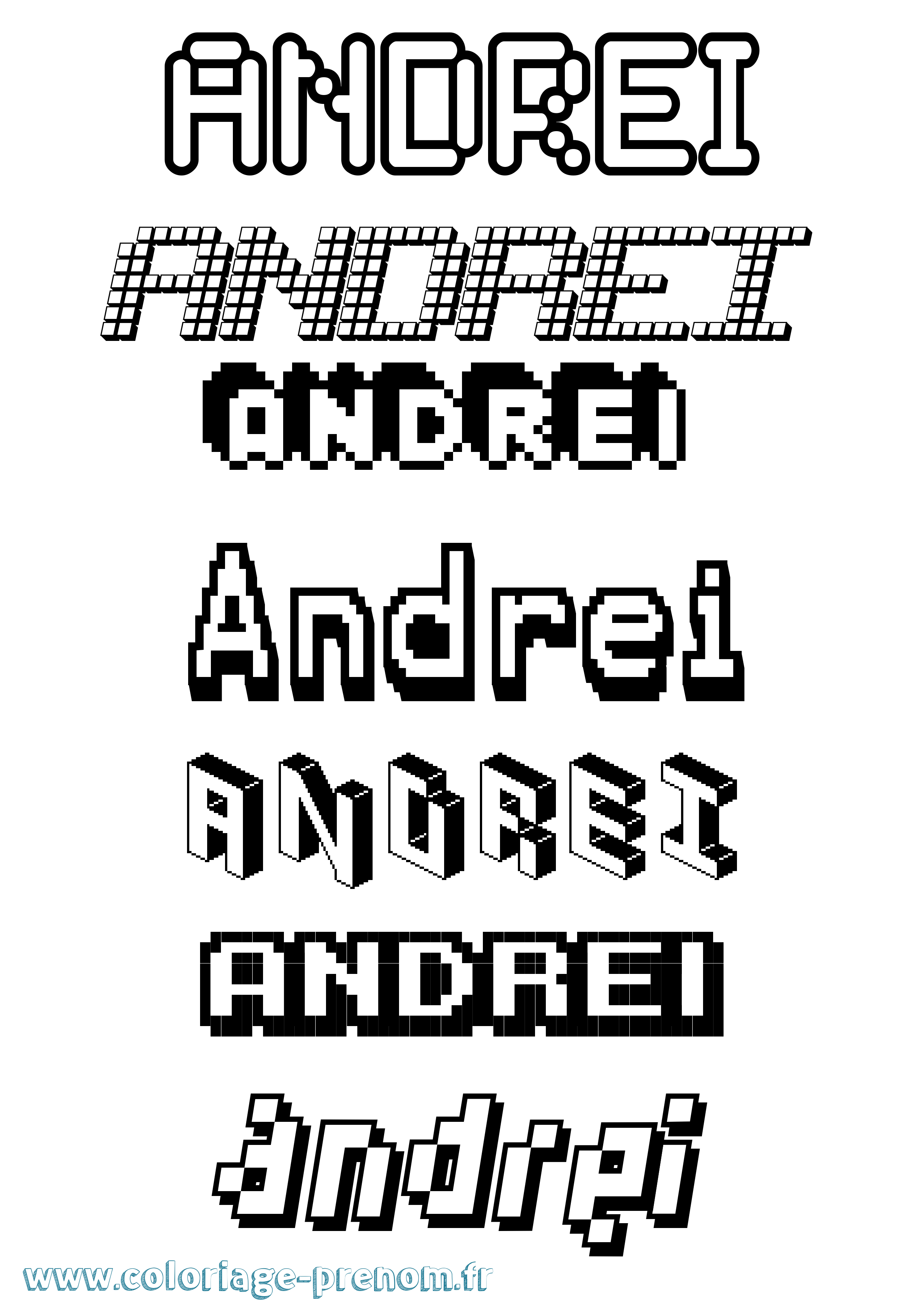 Coloriage Andrei Coloriage prénom Andrei