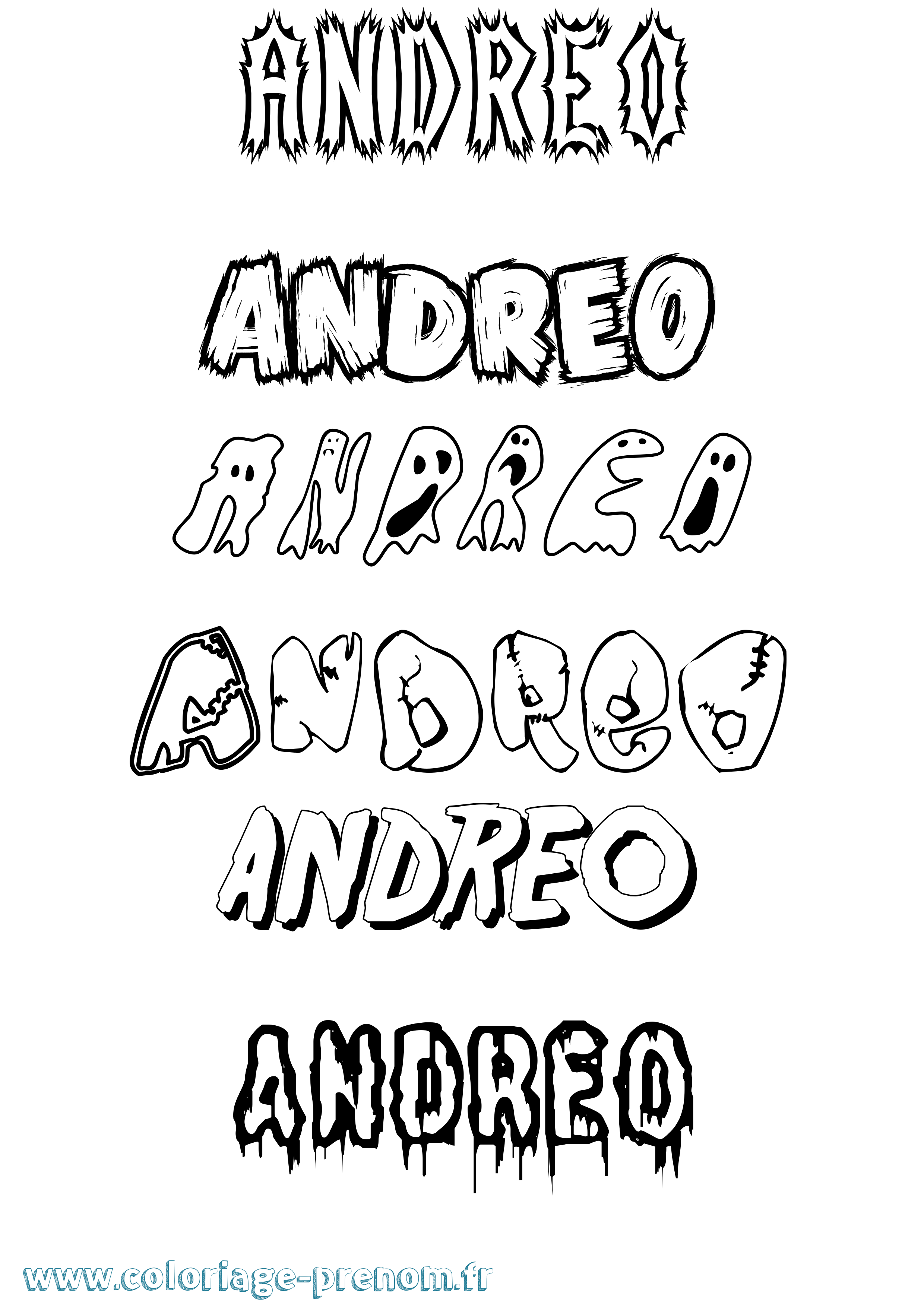 Coloriage prénom Andreo Frisson