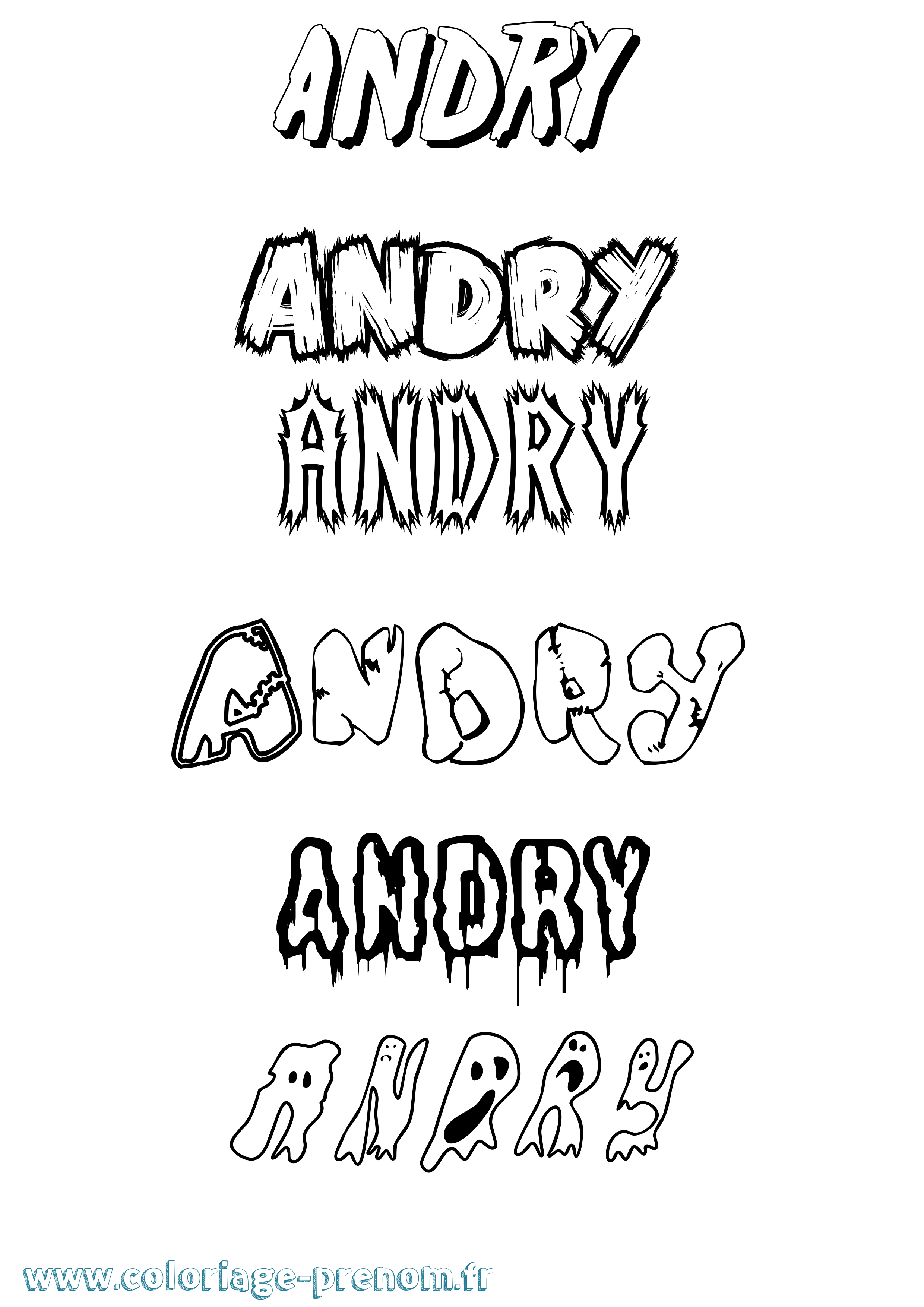 Coloriage Andry Frisson Coloriage prénom Andry Frisson