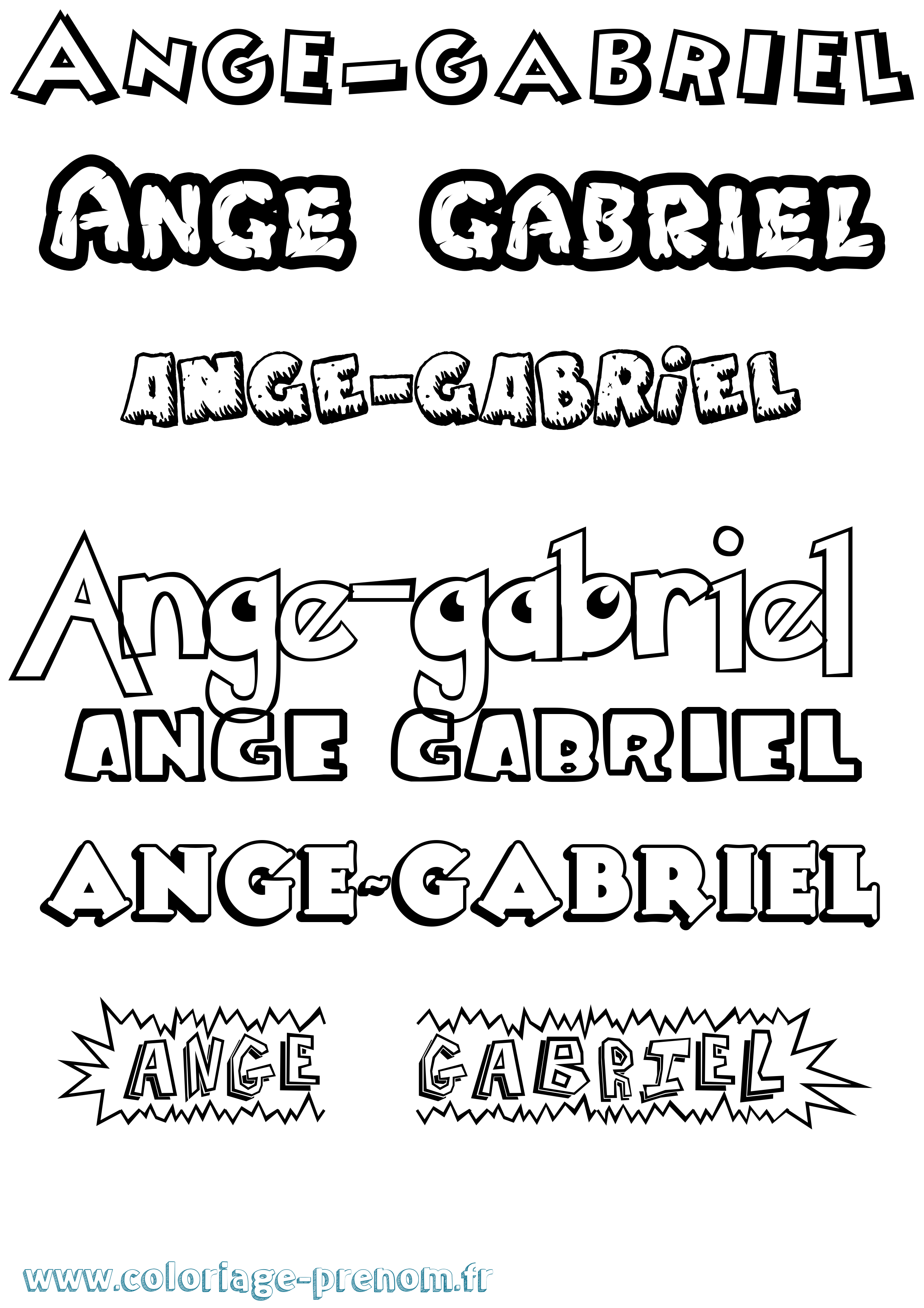 Coloriage Ange-Gabriel Dessin Animé Coloriage prénom Ange-Gabriel Dessin Animé