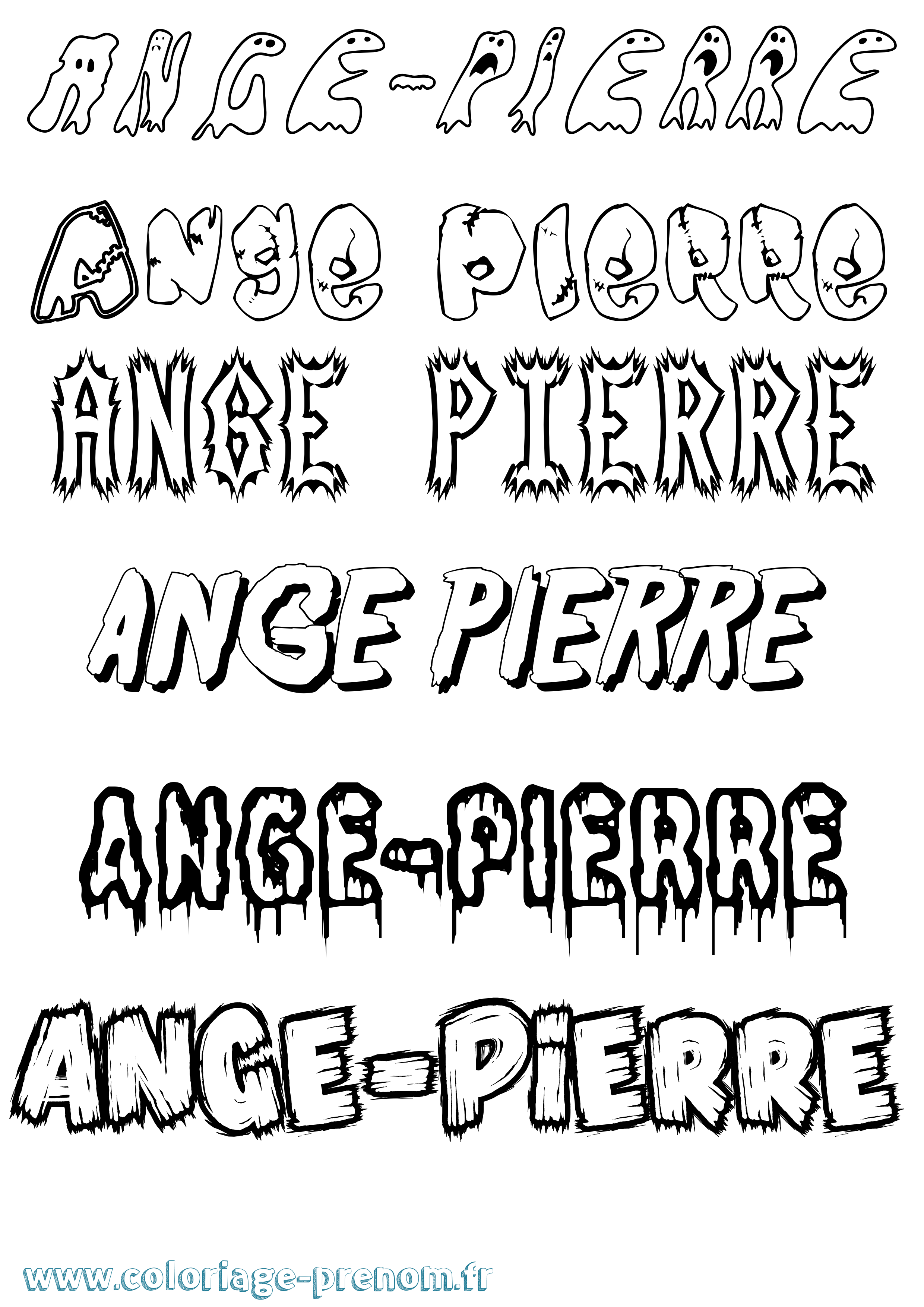 Coloriage prénom Ange-Pierre Frisson