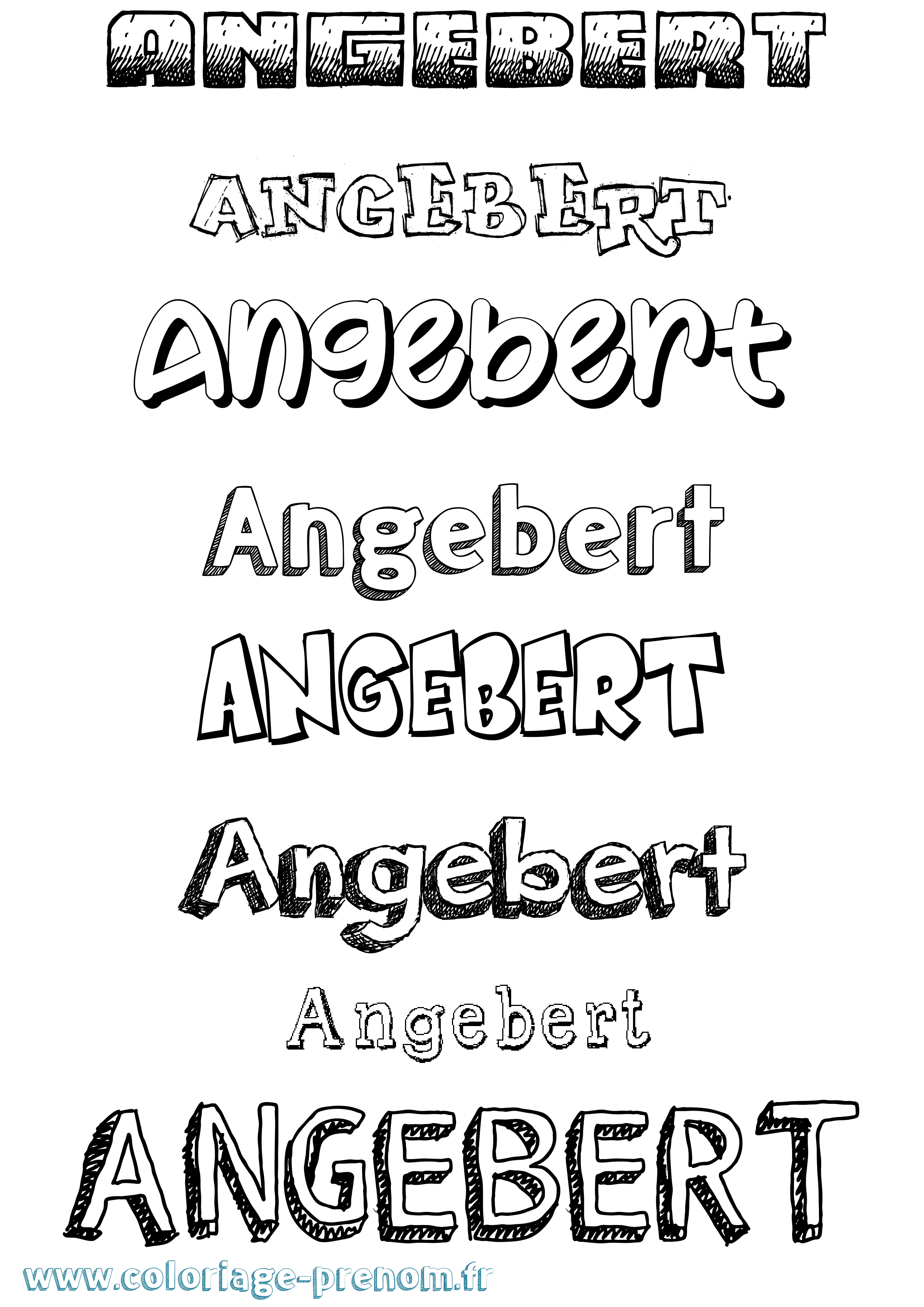 Coloriage Angebert Dessiné Coloriage prénom Angebert Dessiné