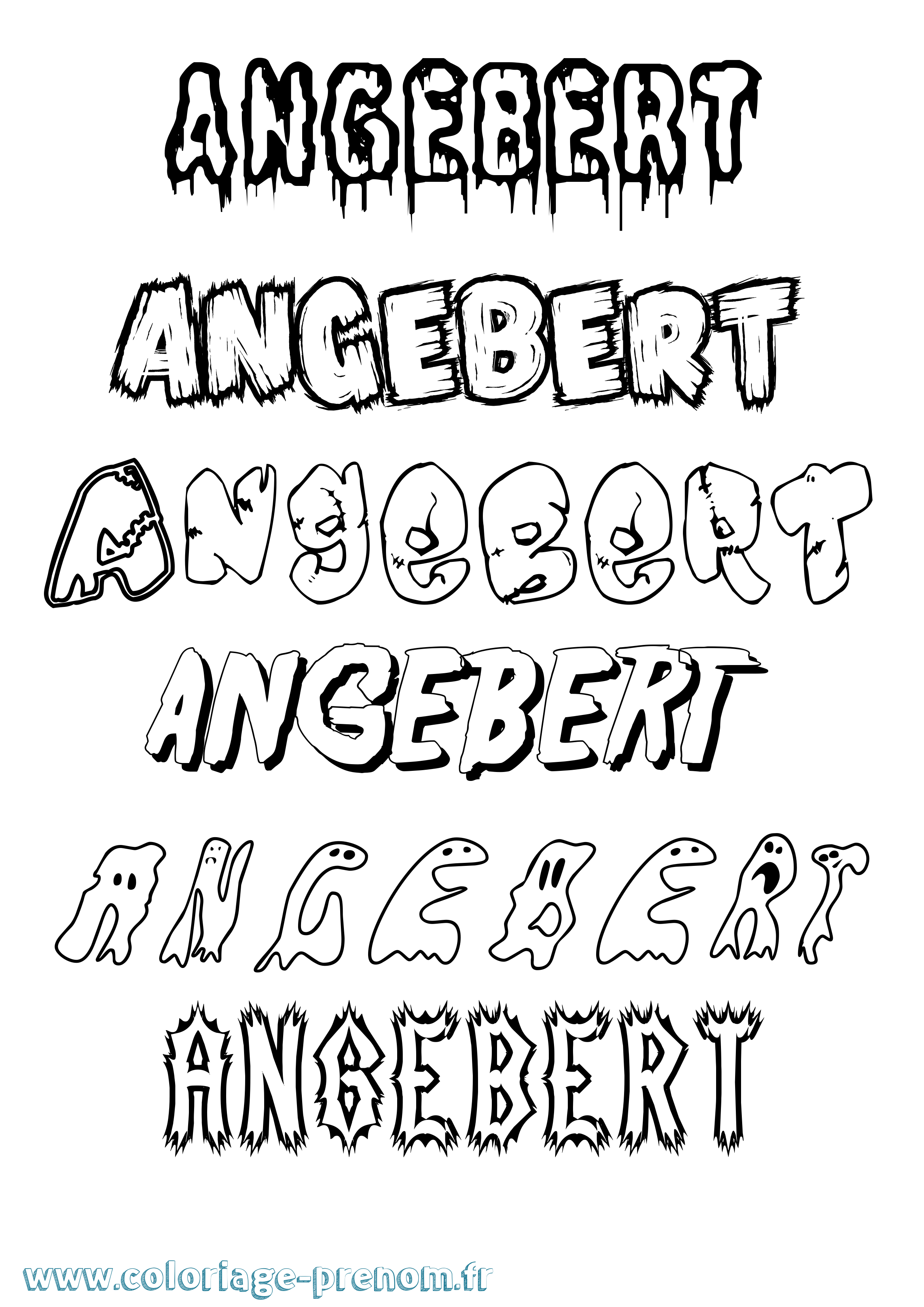 Coloriage Angebert Frisson Coloriage prénom Angebert Frisson