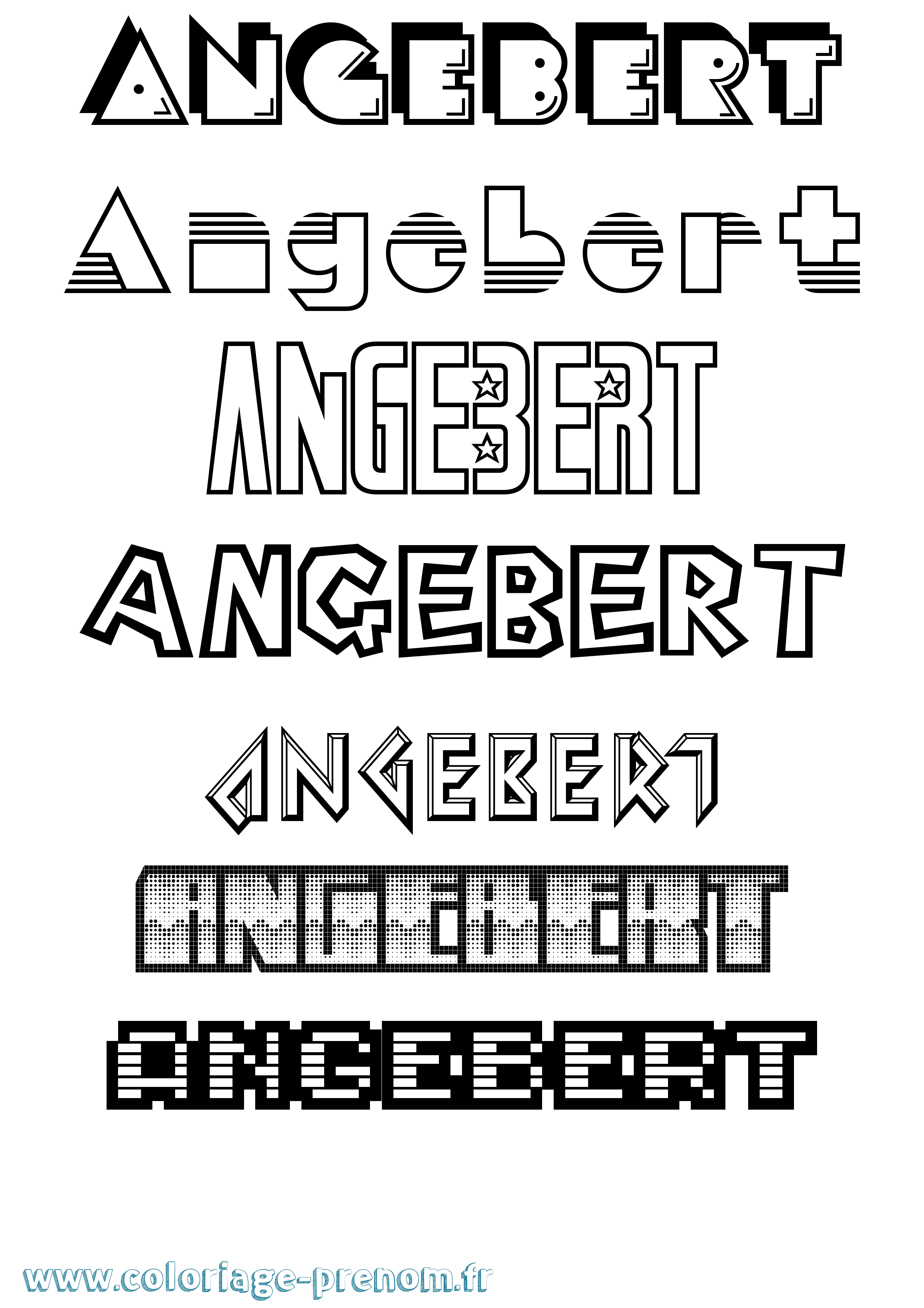 Coloriage Angebert Jeux Vidéos Coloriage prénom Angebert Jeux Vidéos
