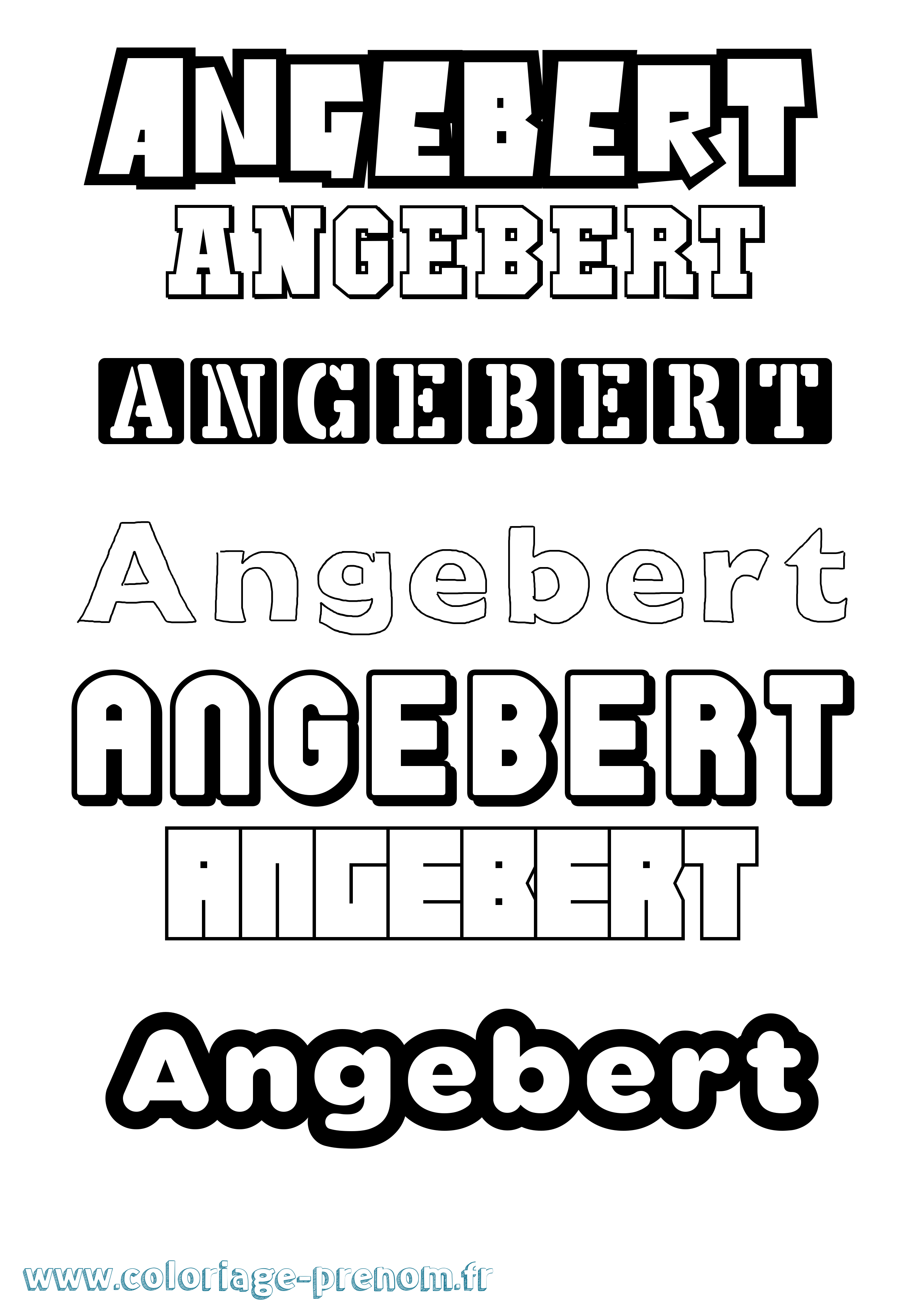 Coloriage Angebert Simple Coloriage prénom Angebert Simple