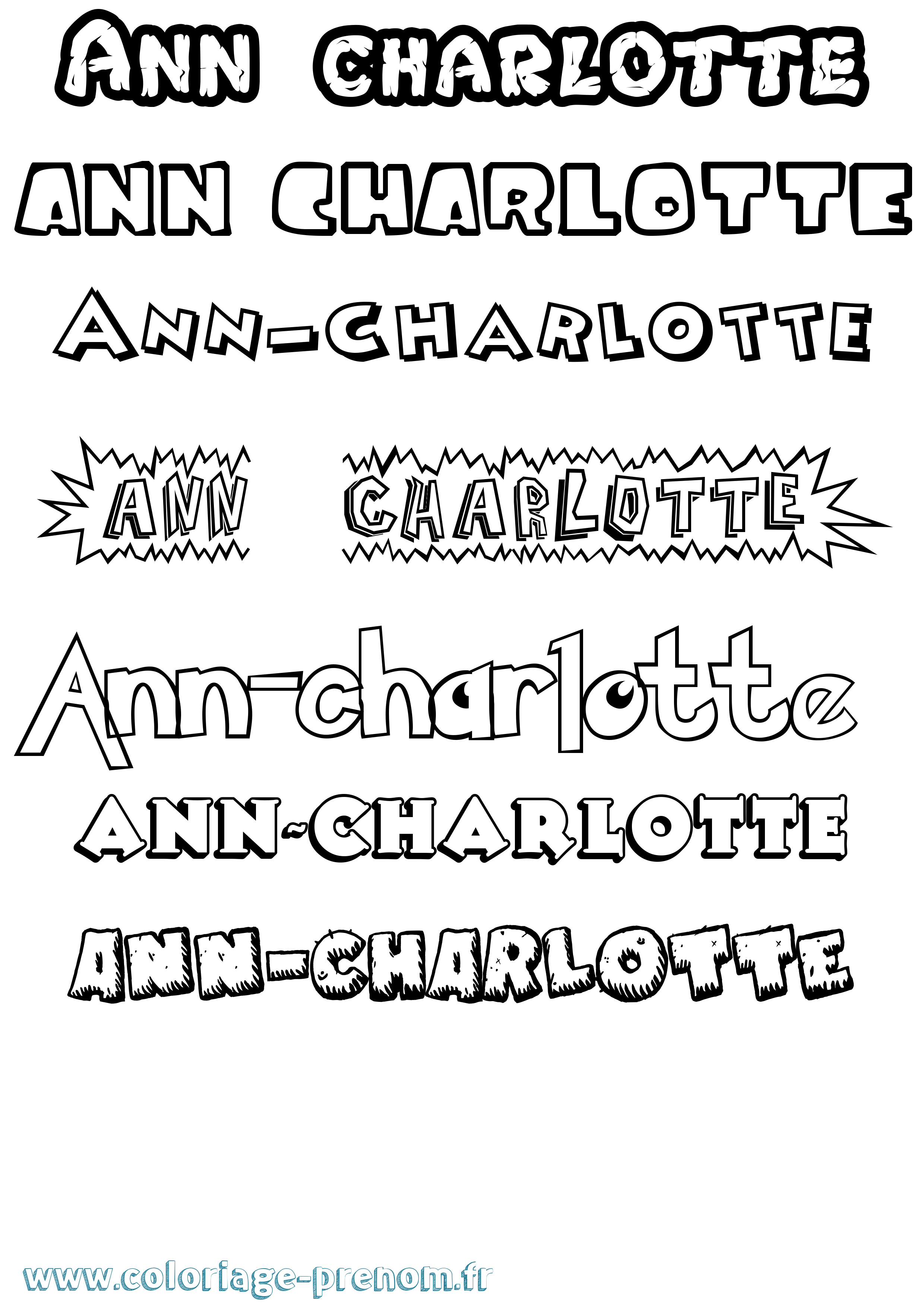 Coloriage prénom Ann-Charlotte Dessin Animé