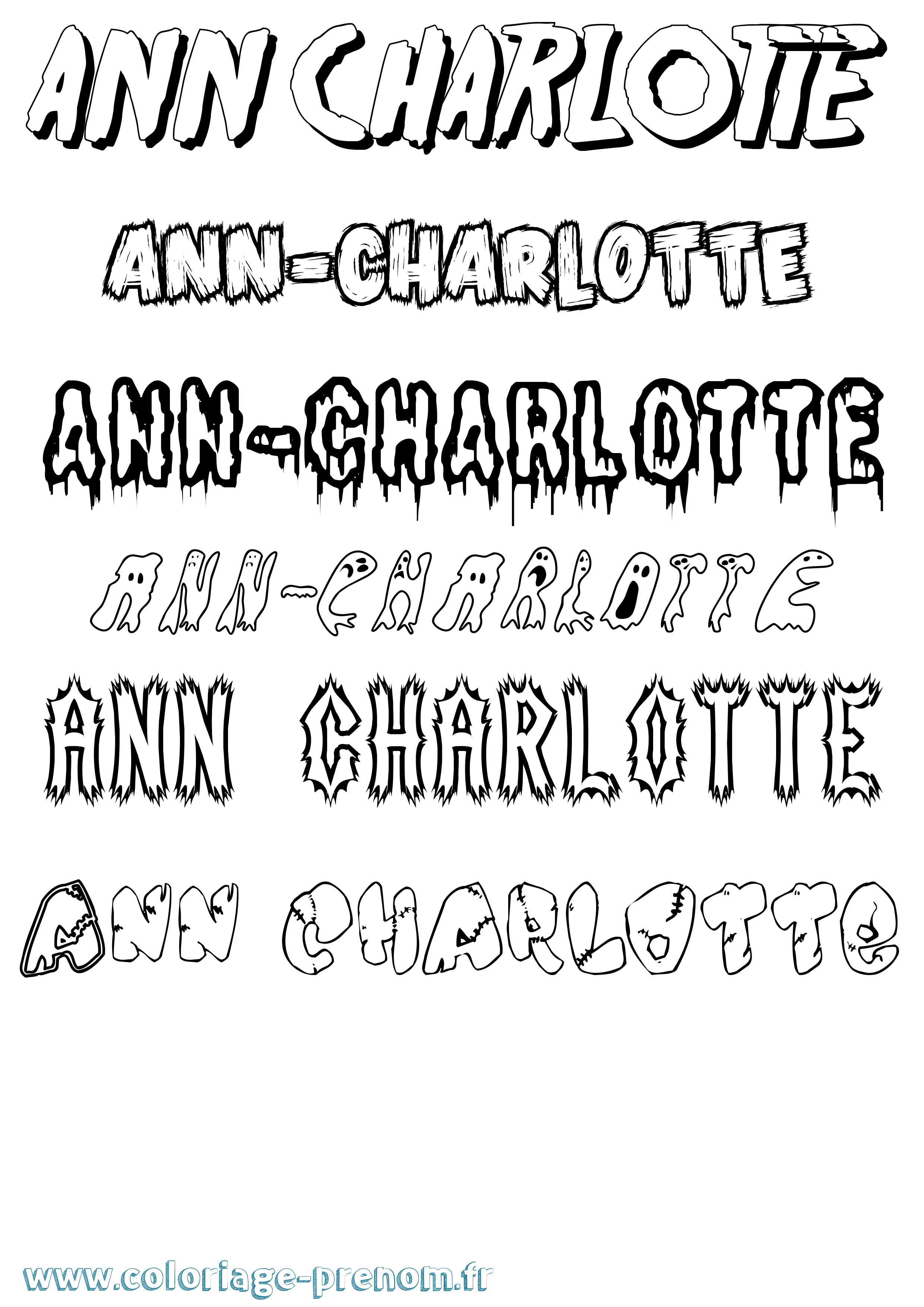 Coloriage Ann-Charlotte Frisson Coloriage prénom Ann-Charlotte Frisson