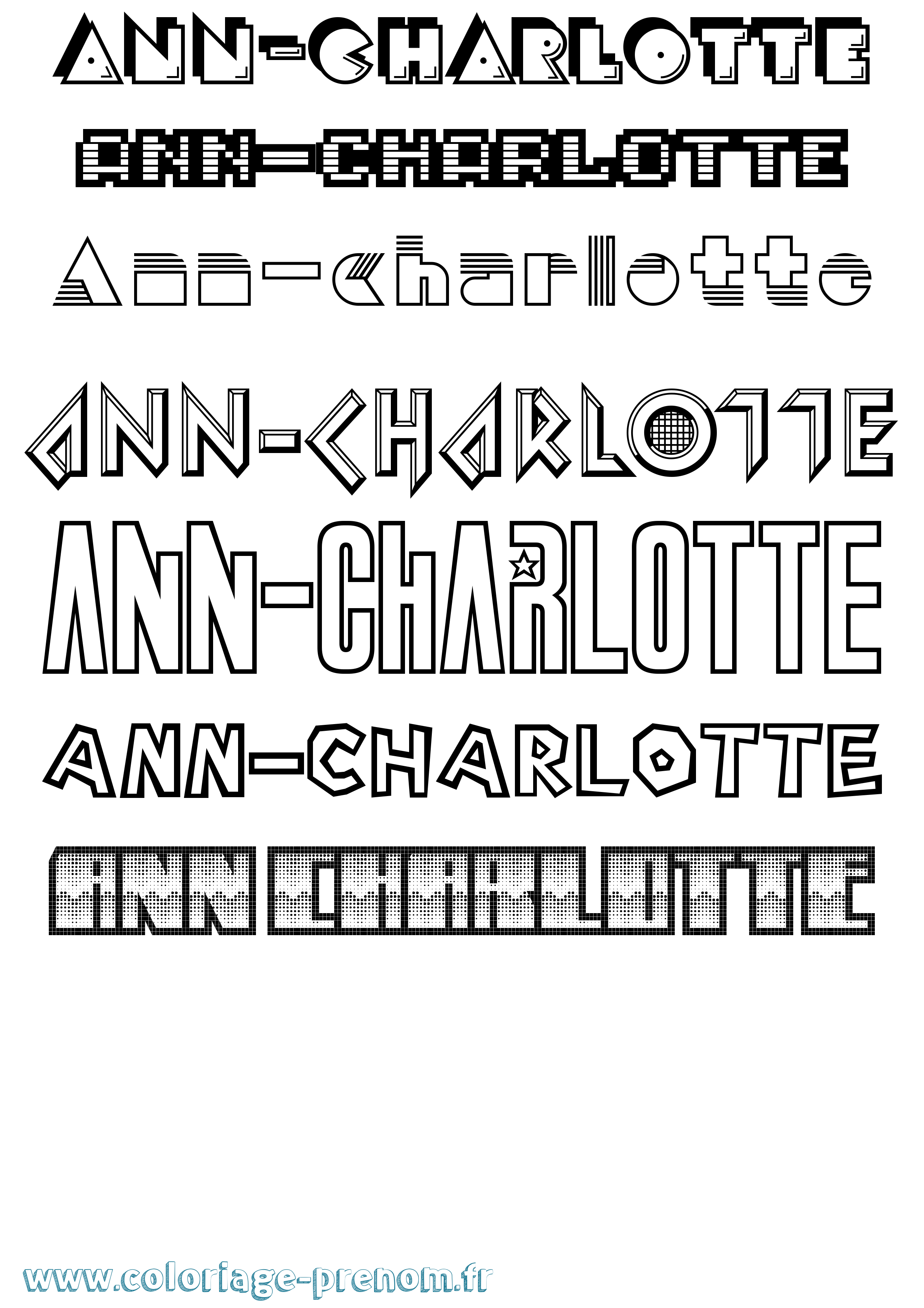 Coloriage Ann-Charlotte Jeux Vidéos Coloriage prénom Ann-Charlotte Jeux Vidéos