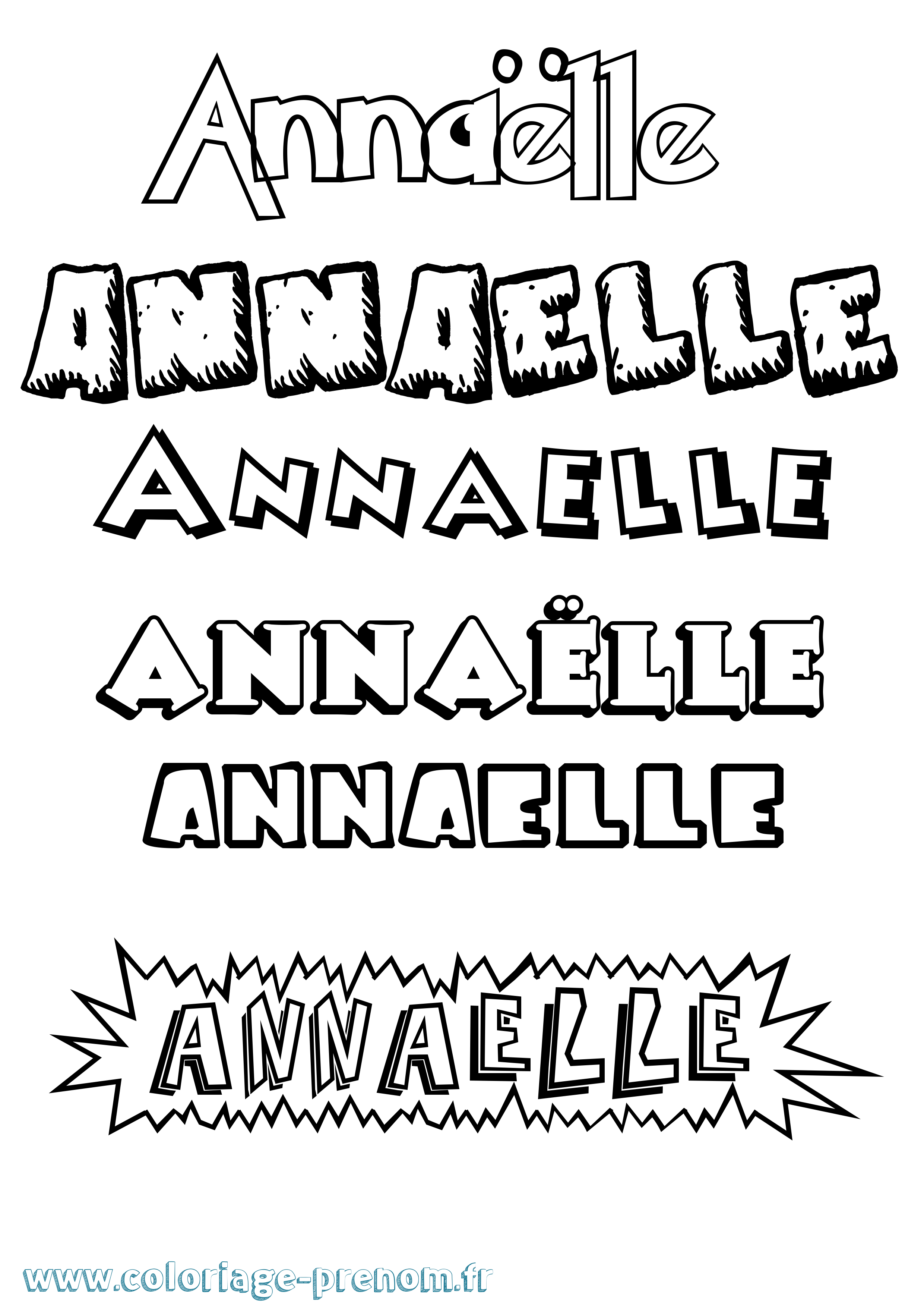 Coloriage prénom Annaëlle