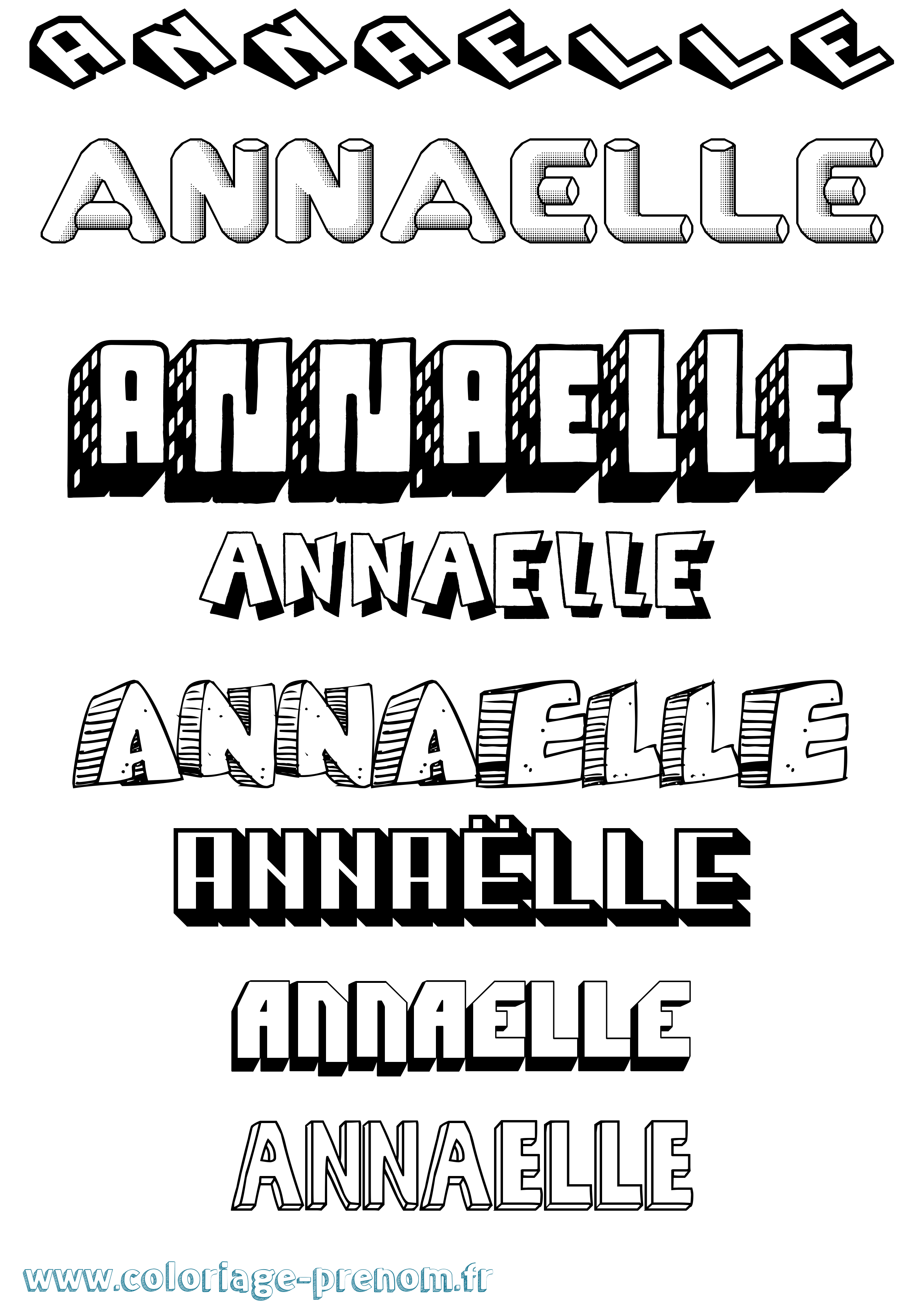 Coloriage prénom Annaëlle