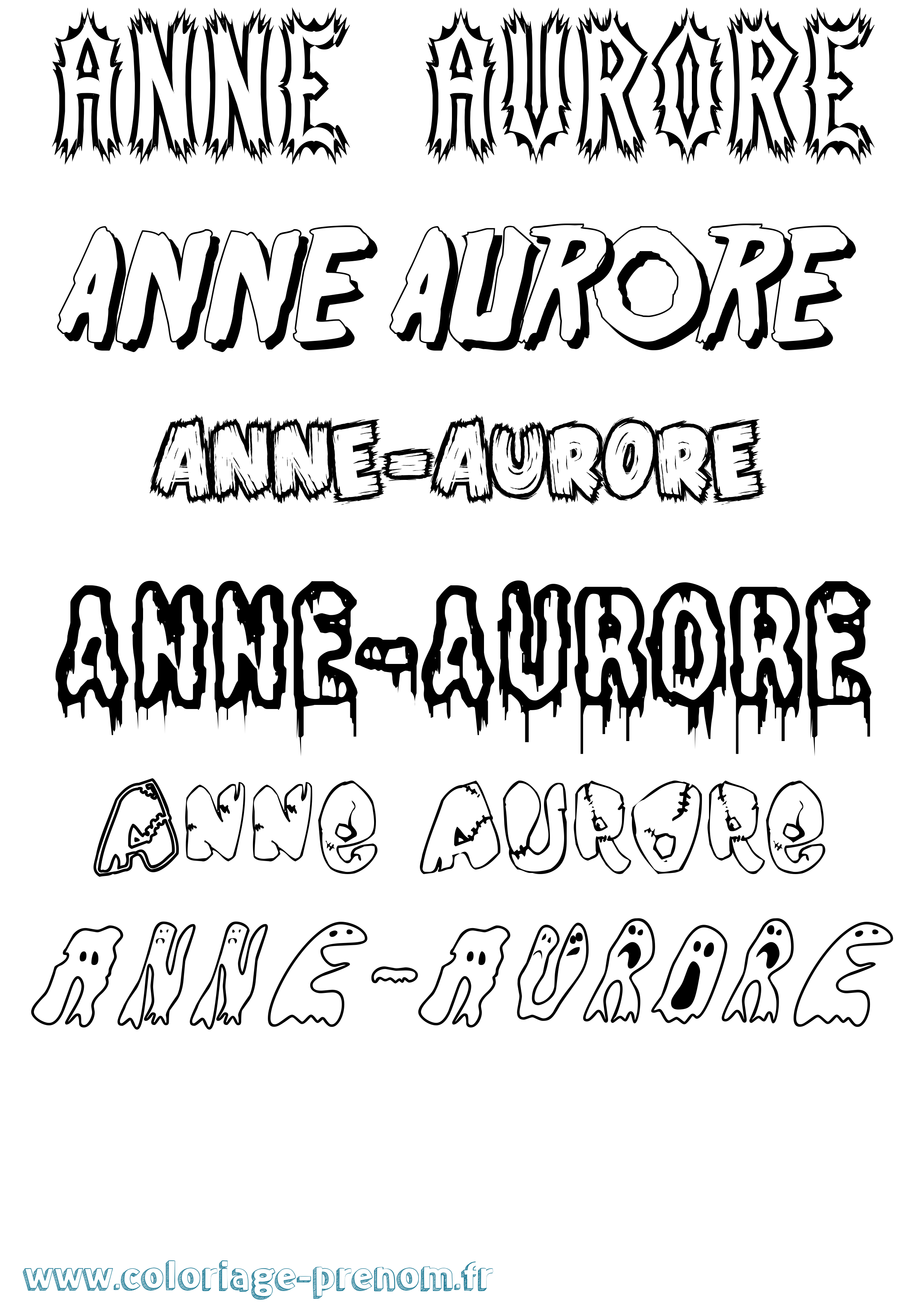 Coloriage prénom Anne-Aurore Frisson