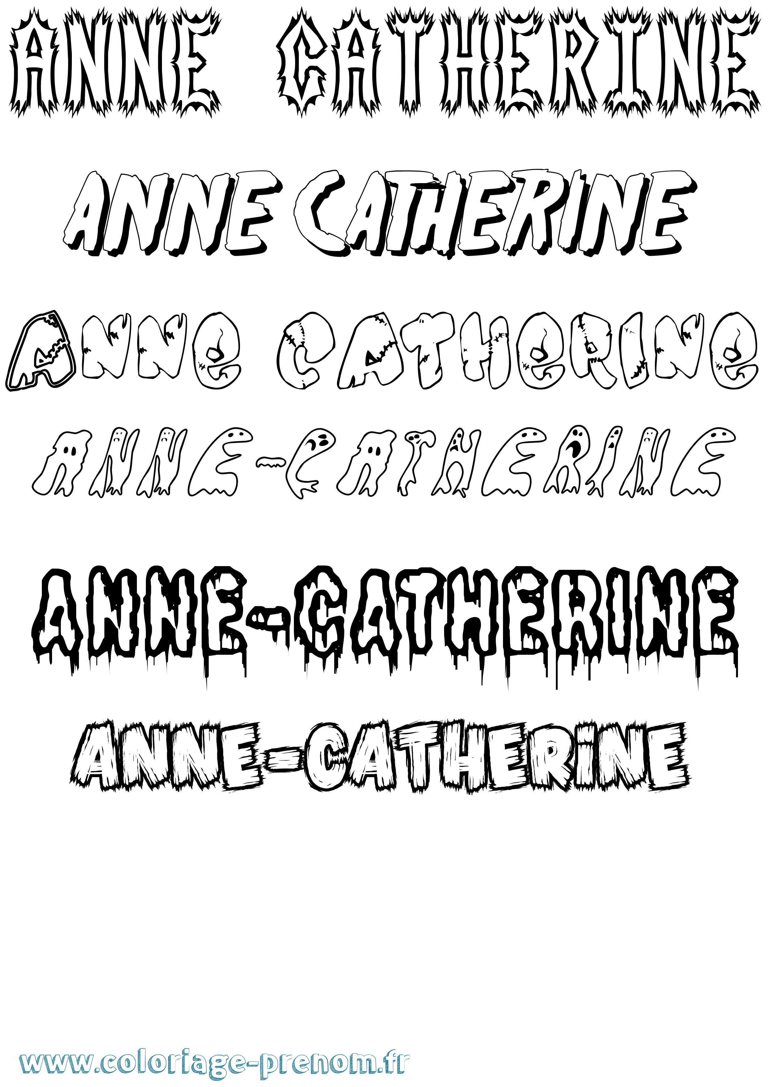 Coloriage Anne-Catherine Frisson Coloriage prénom Anne-Catherine Frisson