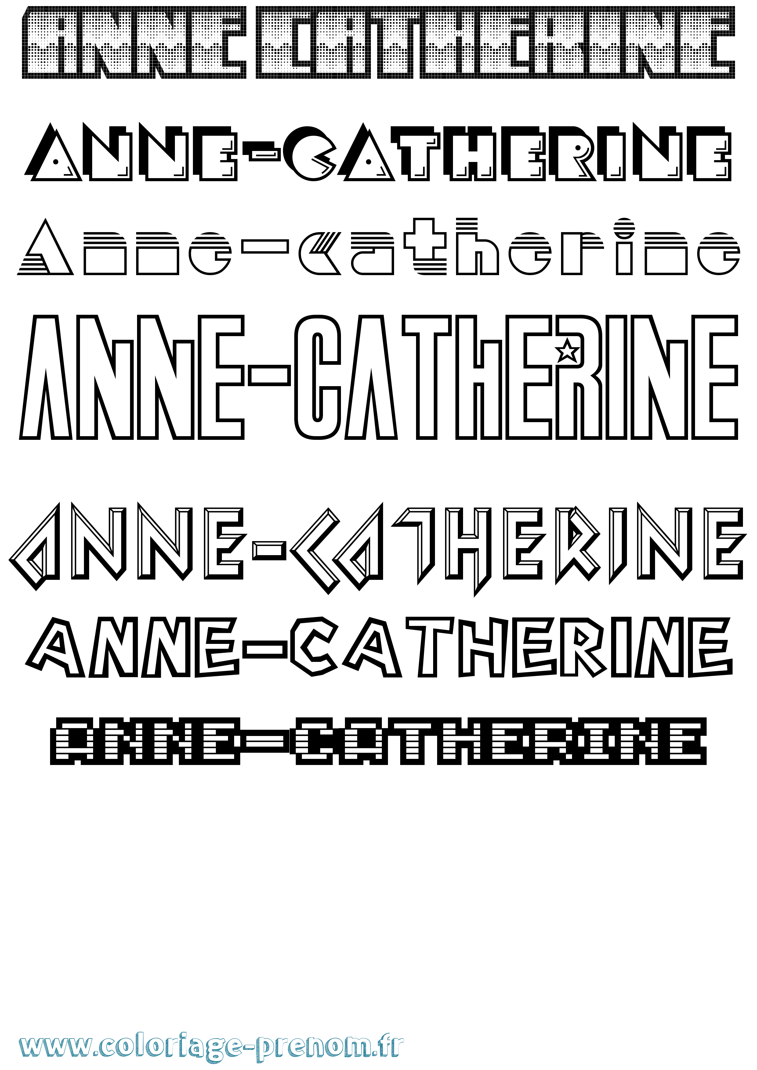 Coloriage Anne-Catherine Jeux Vidéos Coloriage prénom Anne-Catherine Jeux Vidéos