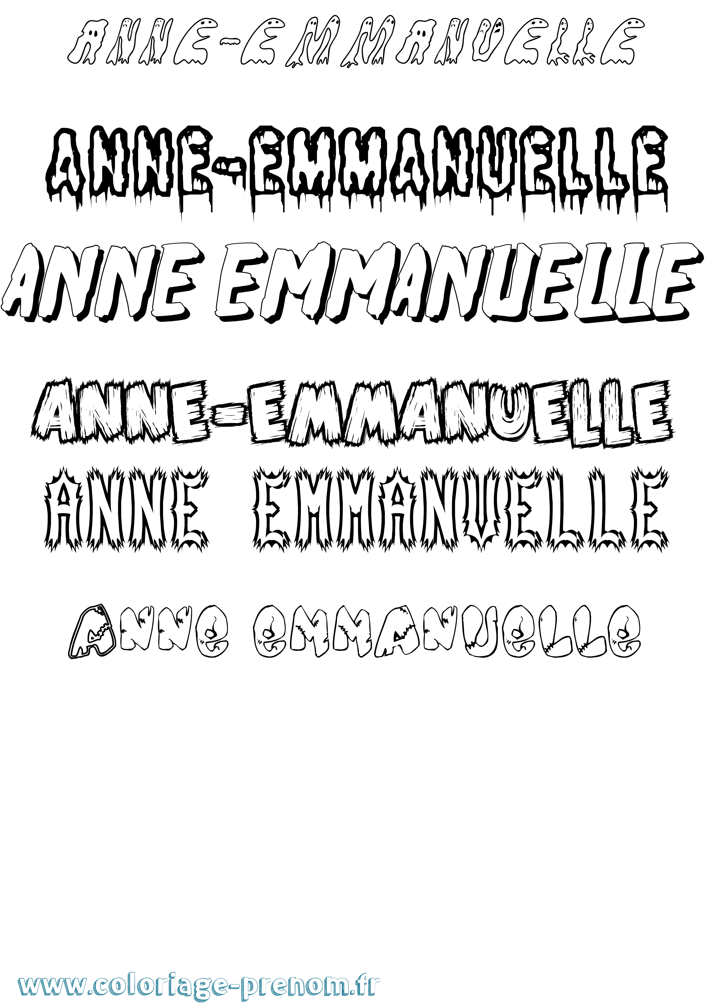 Coloriage prénom Anne-Emmanuelle Frisson