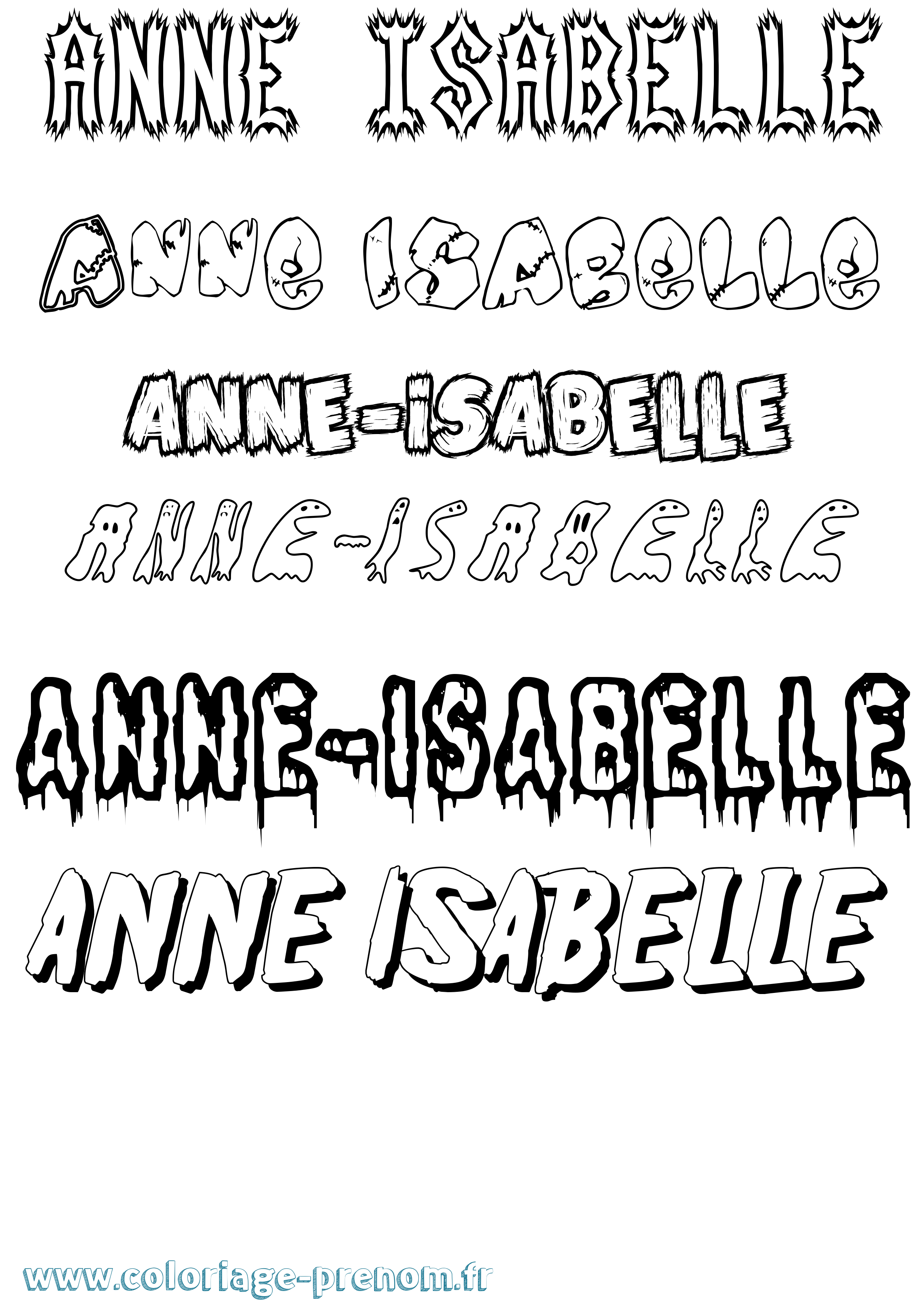 Coloriage prénom Anne-Isabelle Frisson