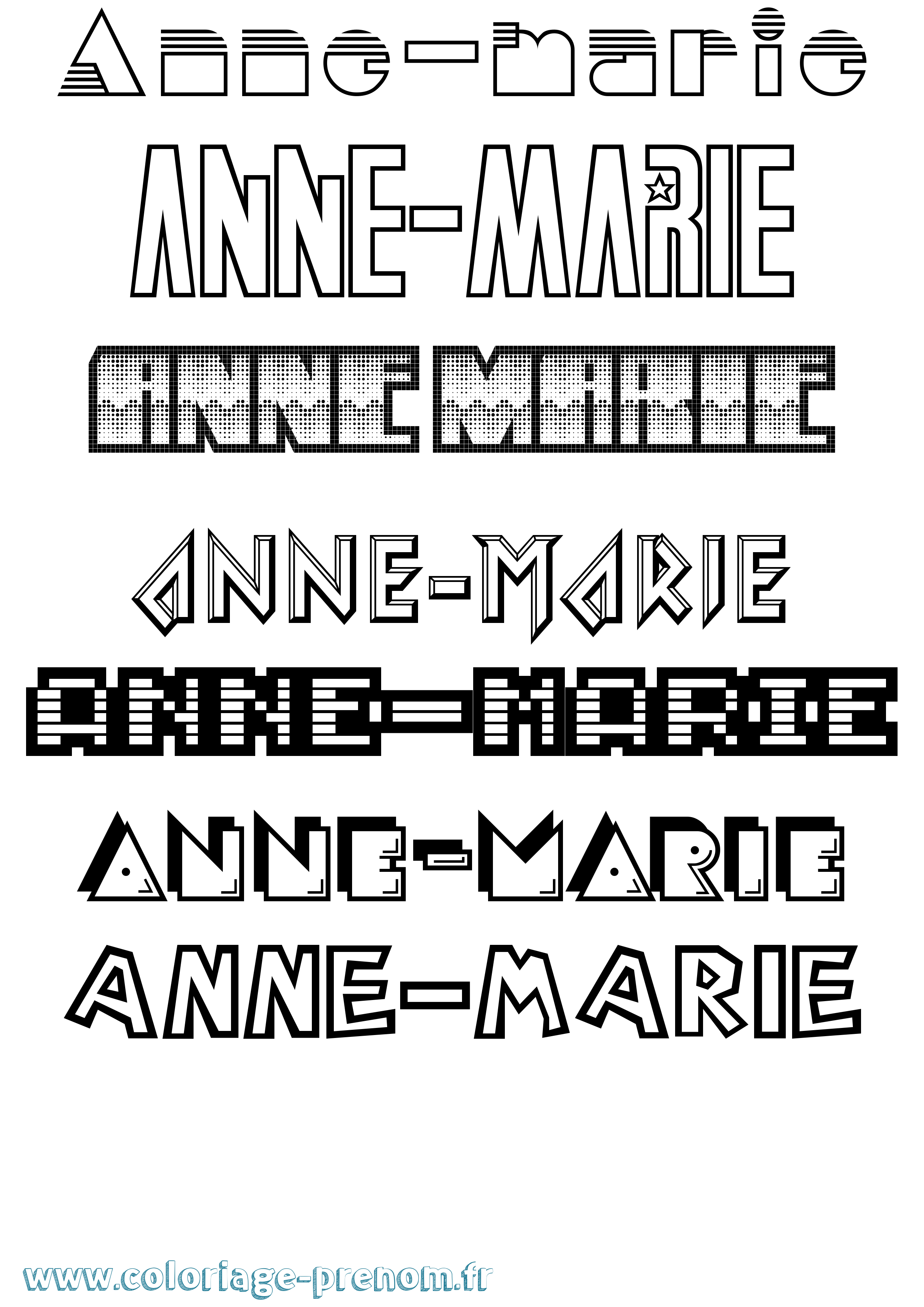 Coloriage Anne-Marie Jeux Vidéos Coloriage prénom Anne-Marie Jeux Vidéos