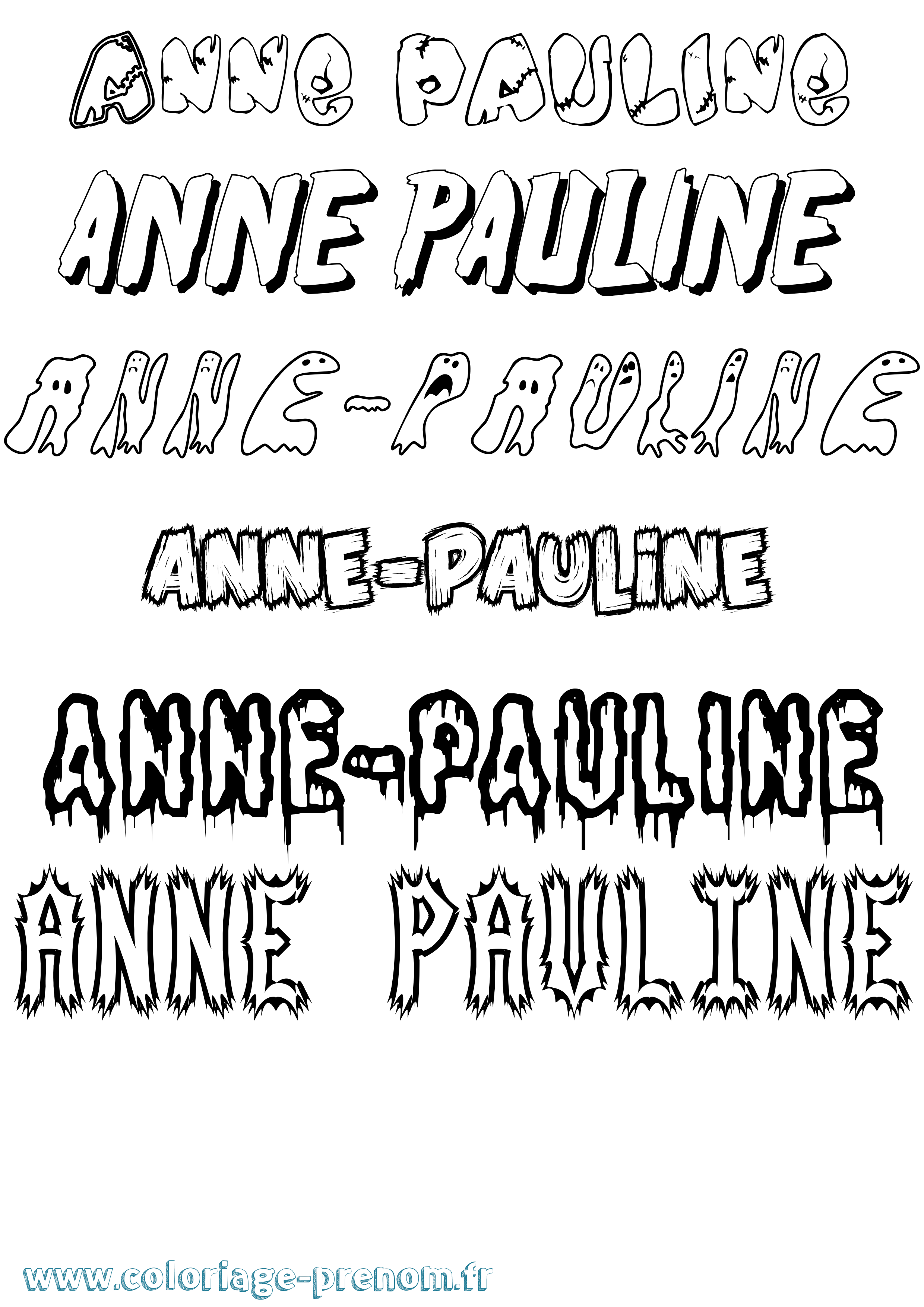 Coloriage prénom Anne-Pauline Frisson