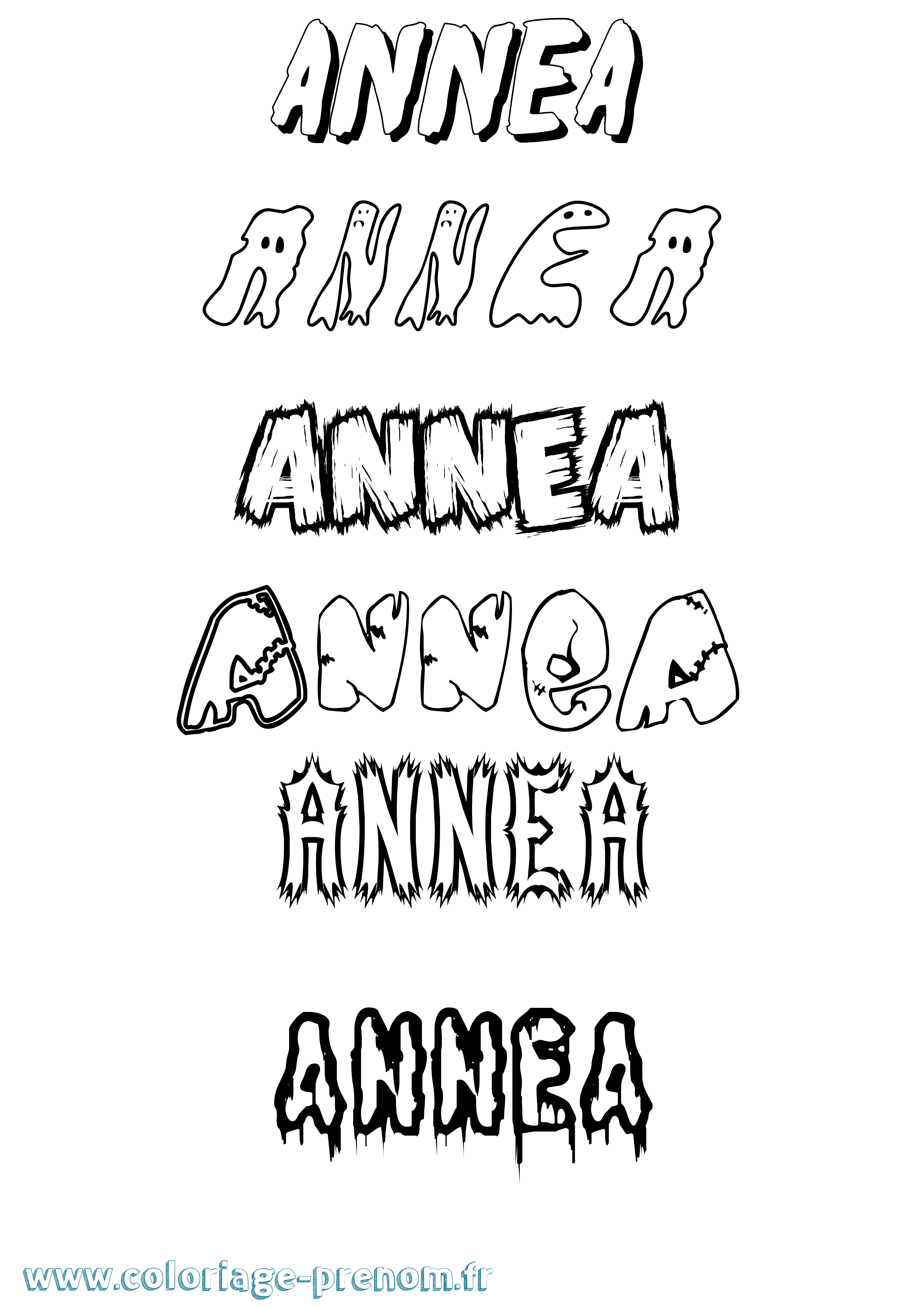Coloriage prénom Annea Frisson