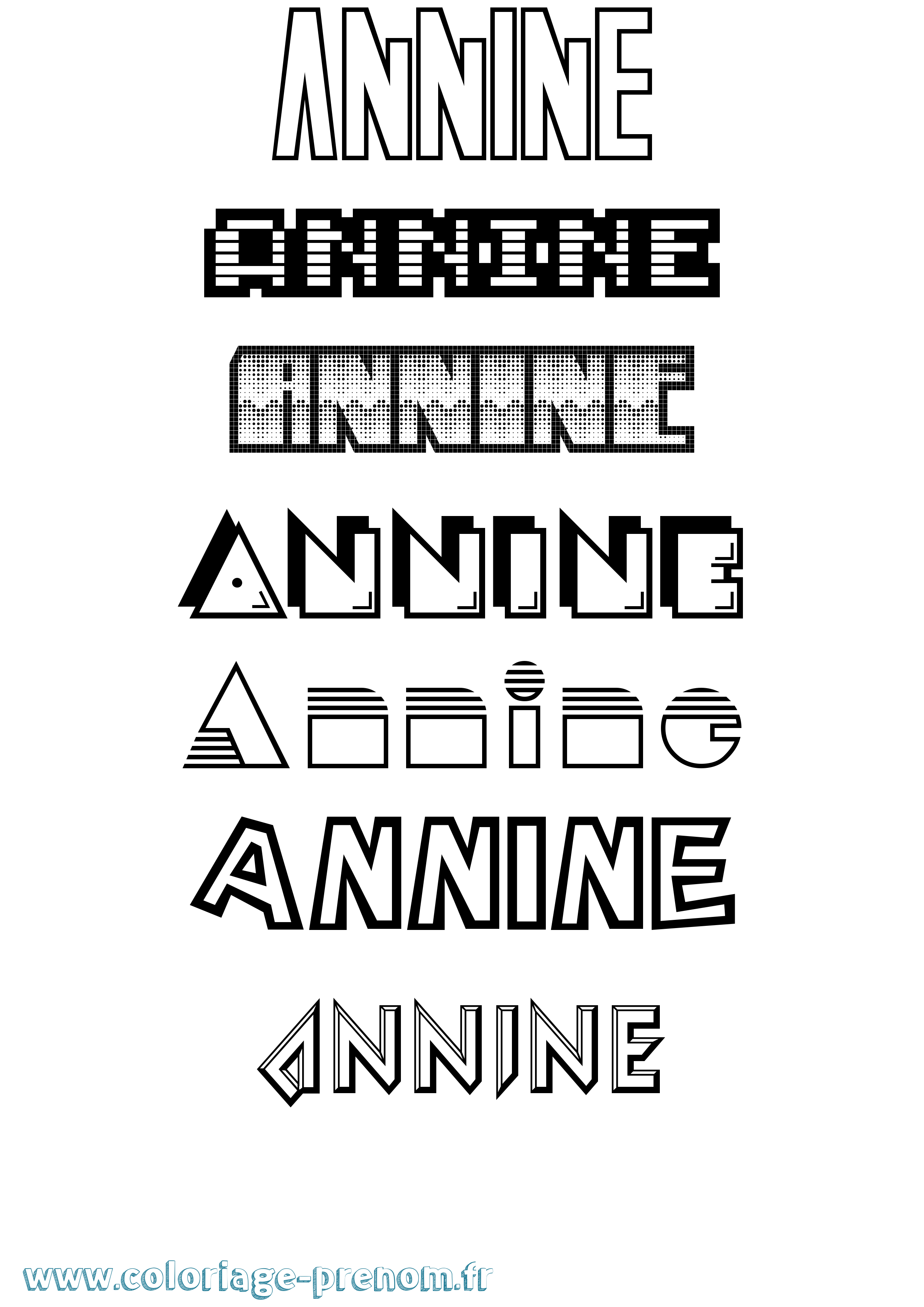 Coloriage Annine Jeux Vidéos Coloriage prénom Annine Jeux Vidéos