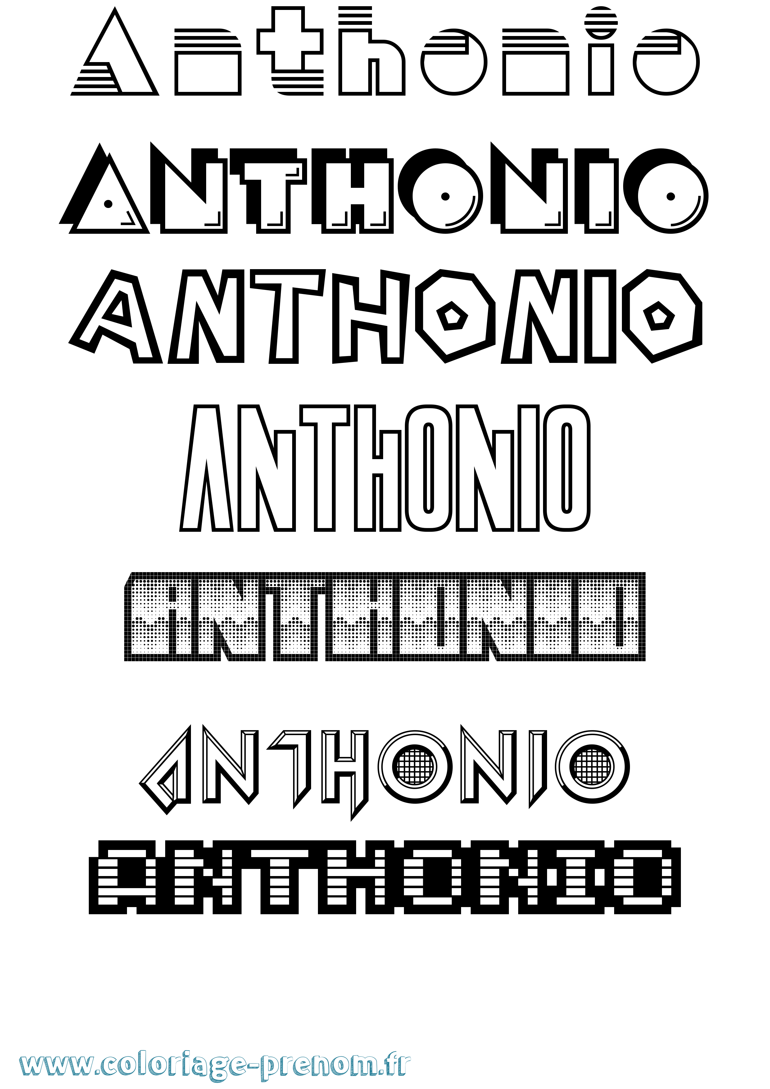 Coloriage Anthonio Jeux Vidéos Coloriage prénom Anthonio Jeux Vidéos