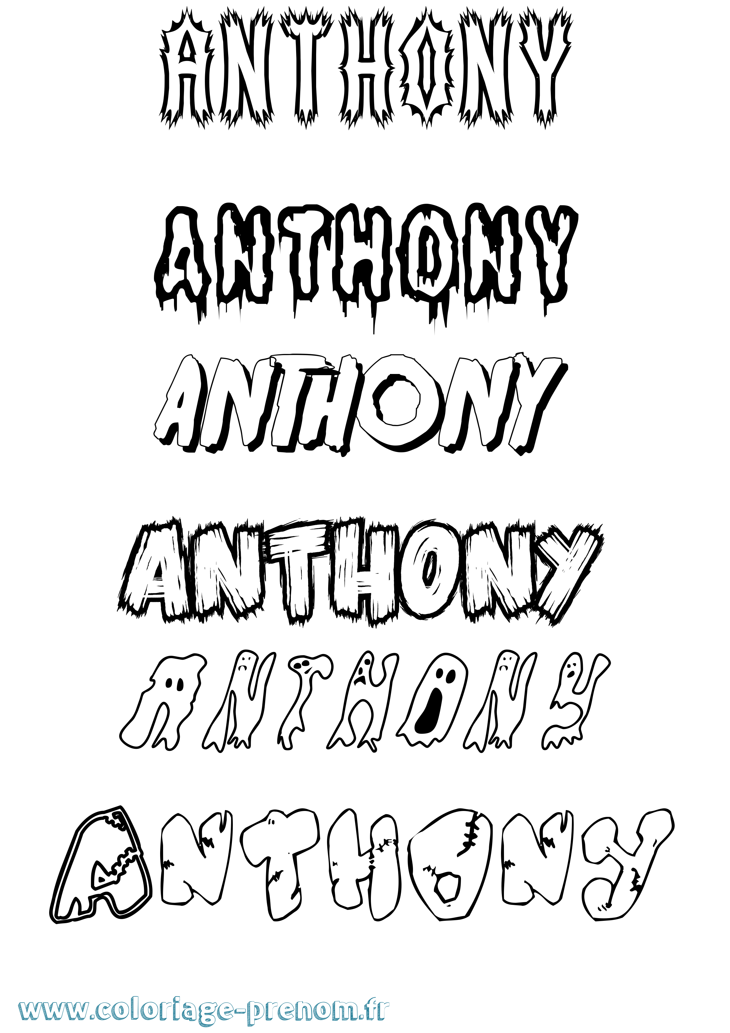 Coloriage Anthony Frisson Coloriage prénom Anthony Frisson