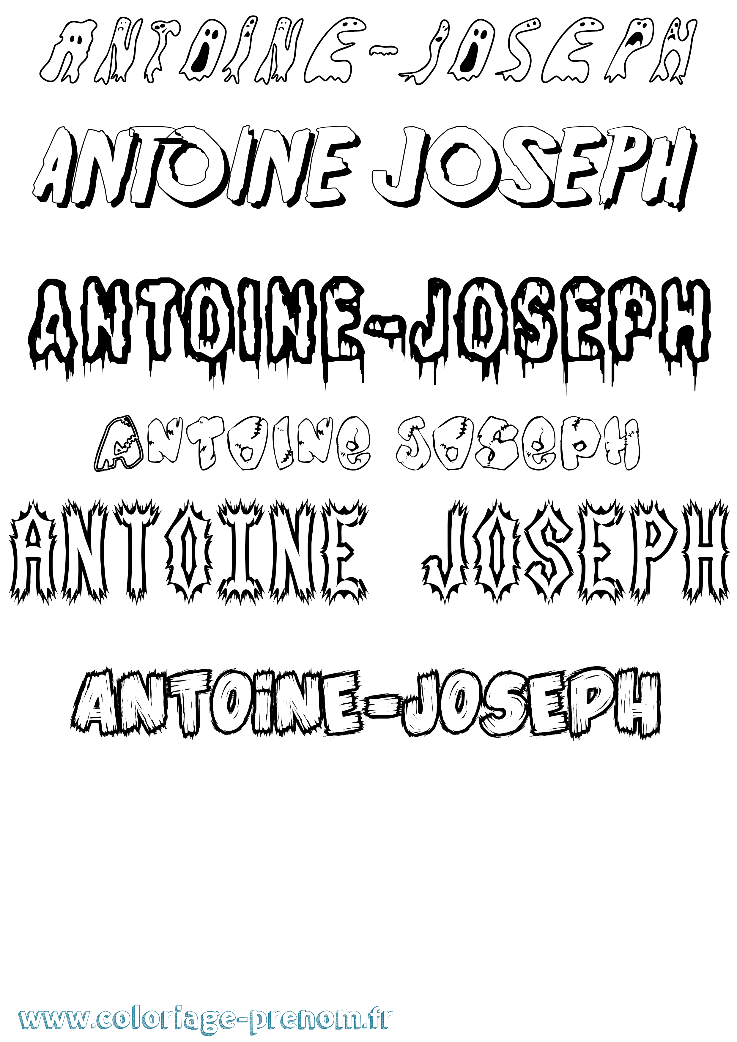 Coloriage prénom Antoine-Joseph Frisson