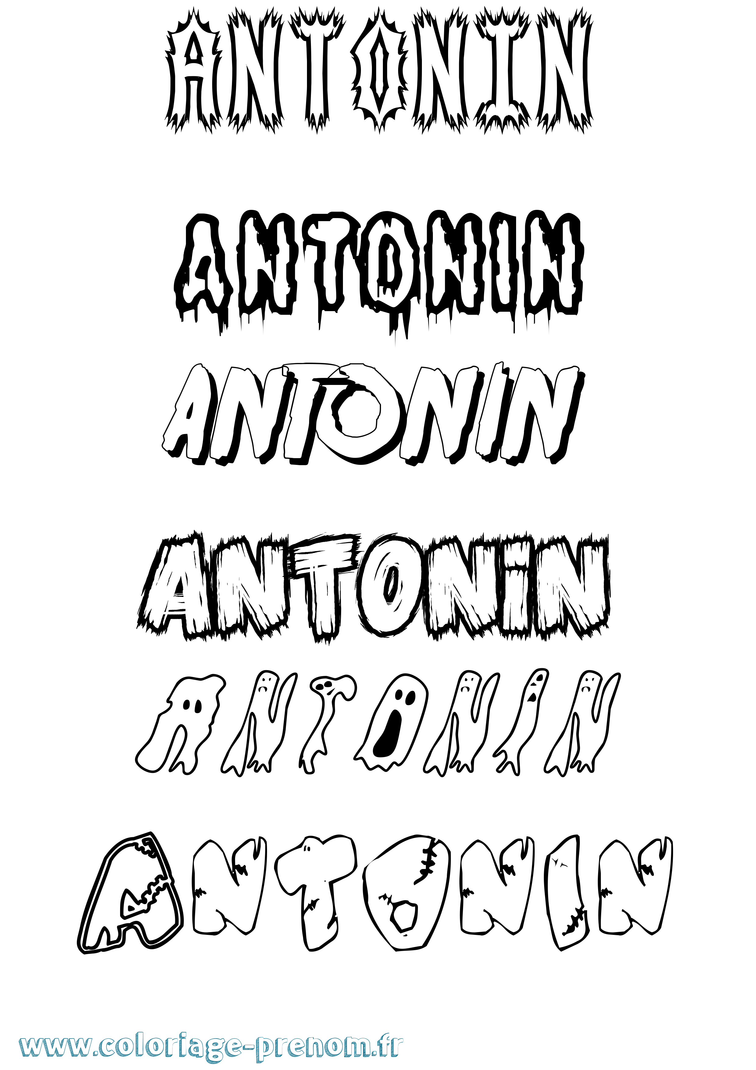 Coloriage prénom Antonin