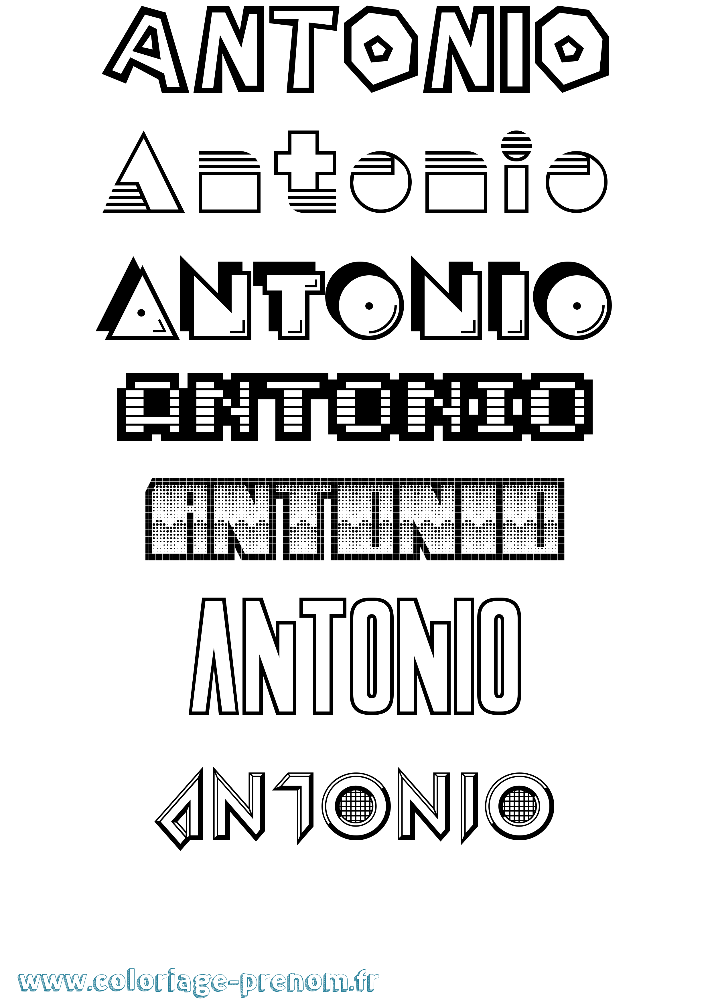 Coloriage Antonio Jeux Vidéos Coloriage prénom Antonio Jeux Vidéos